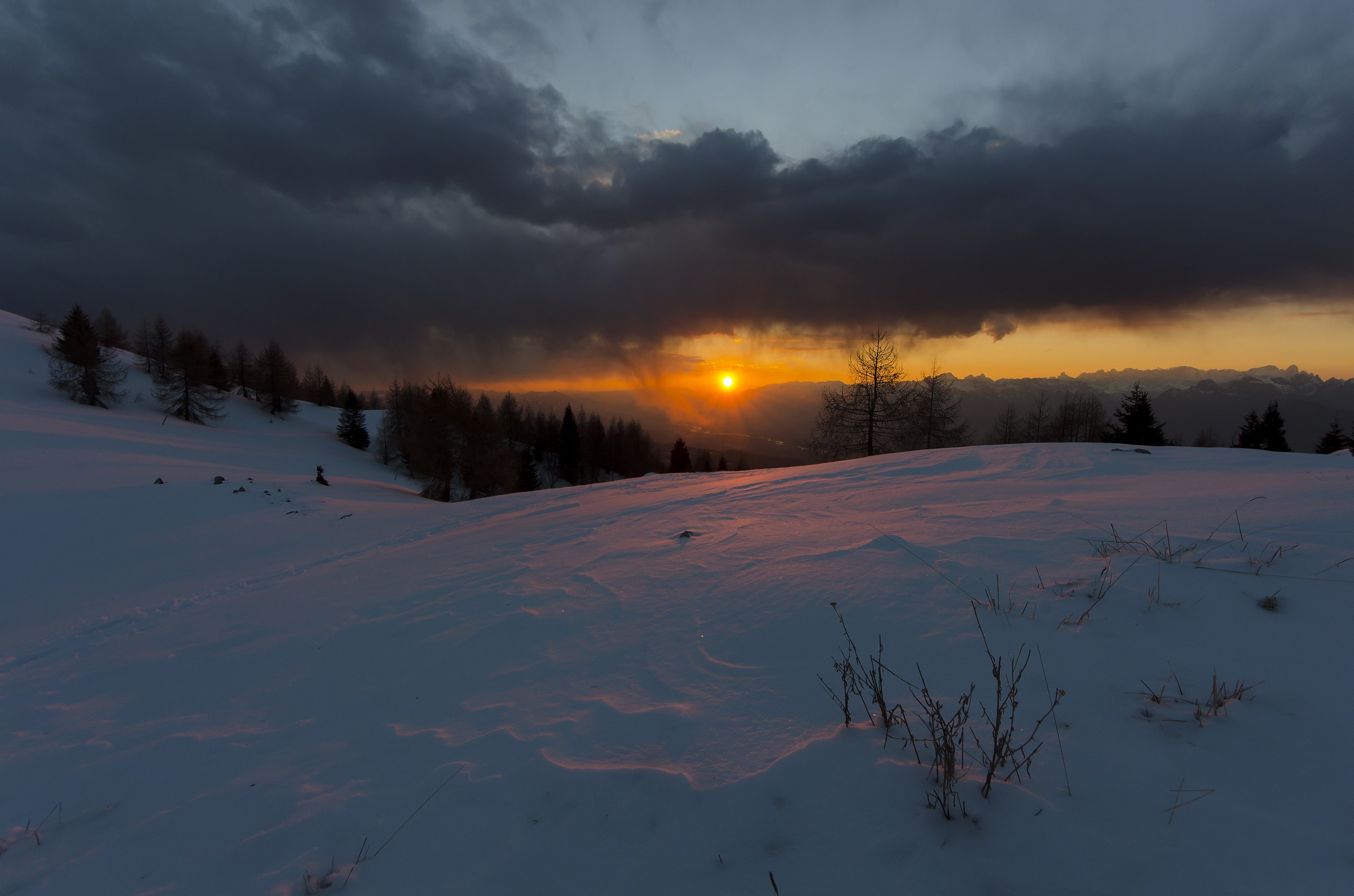 Last light on nevegal
