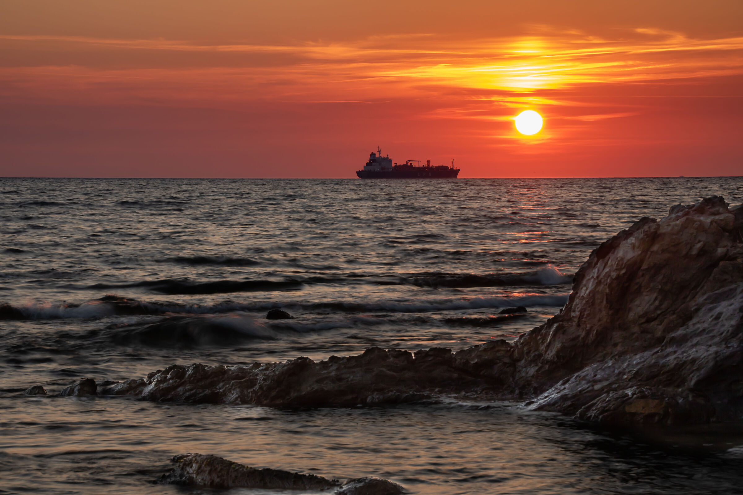 Tramonto alla "Spiaggetta delle Ville" - Livorno