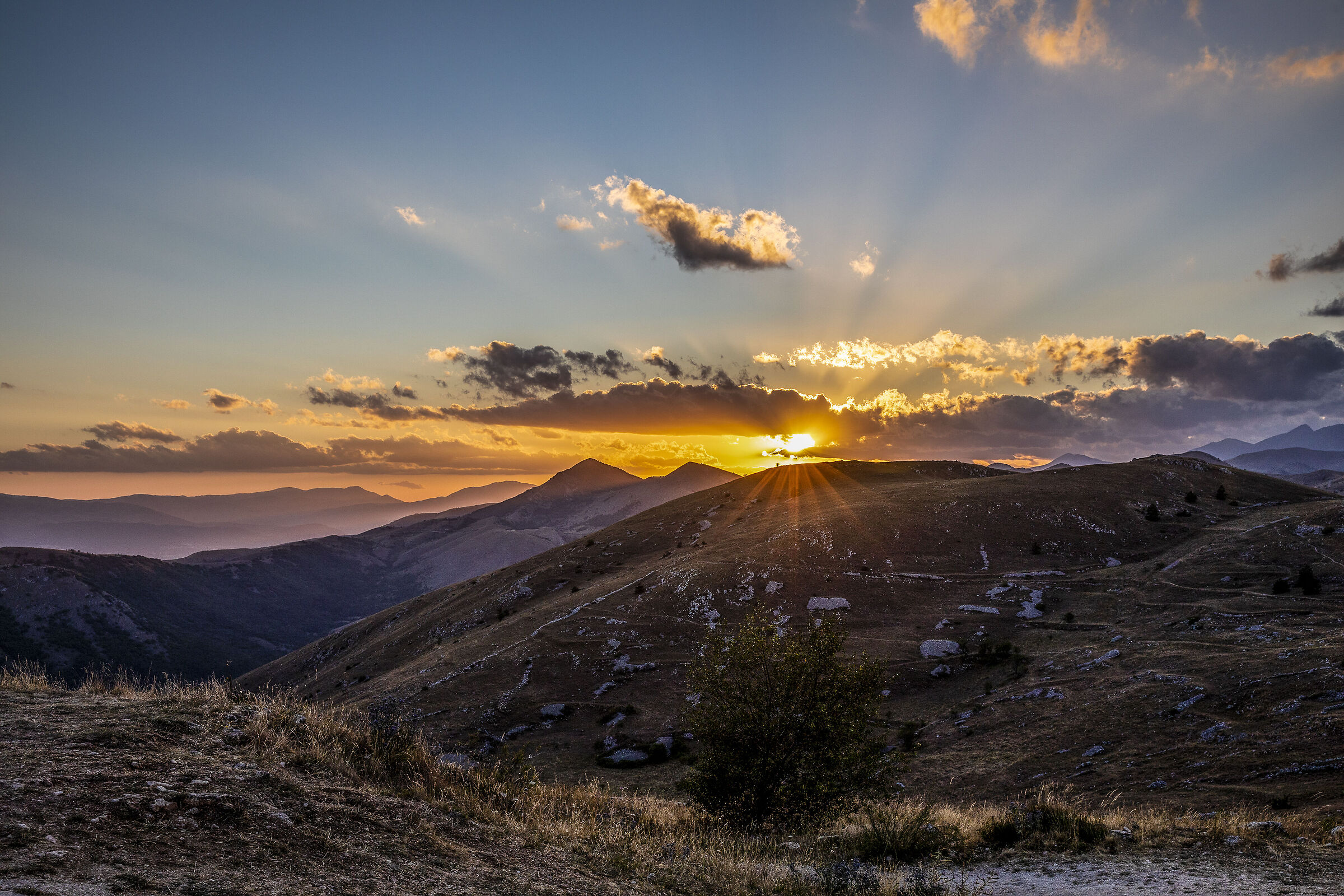 Tramonto sui monti della Laga