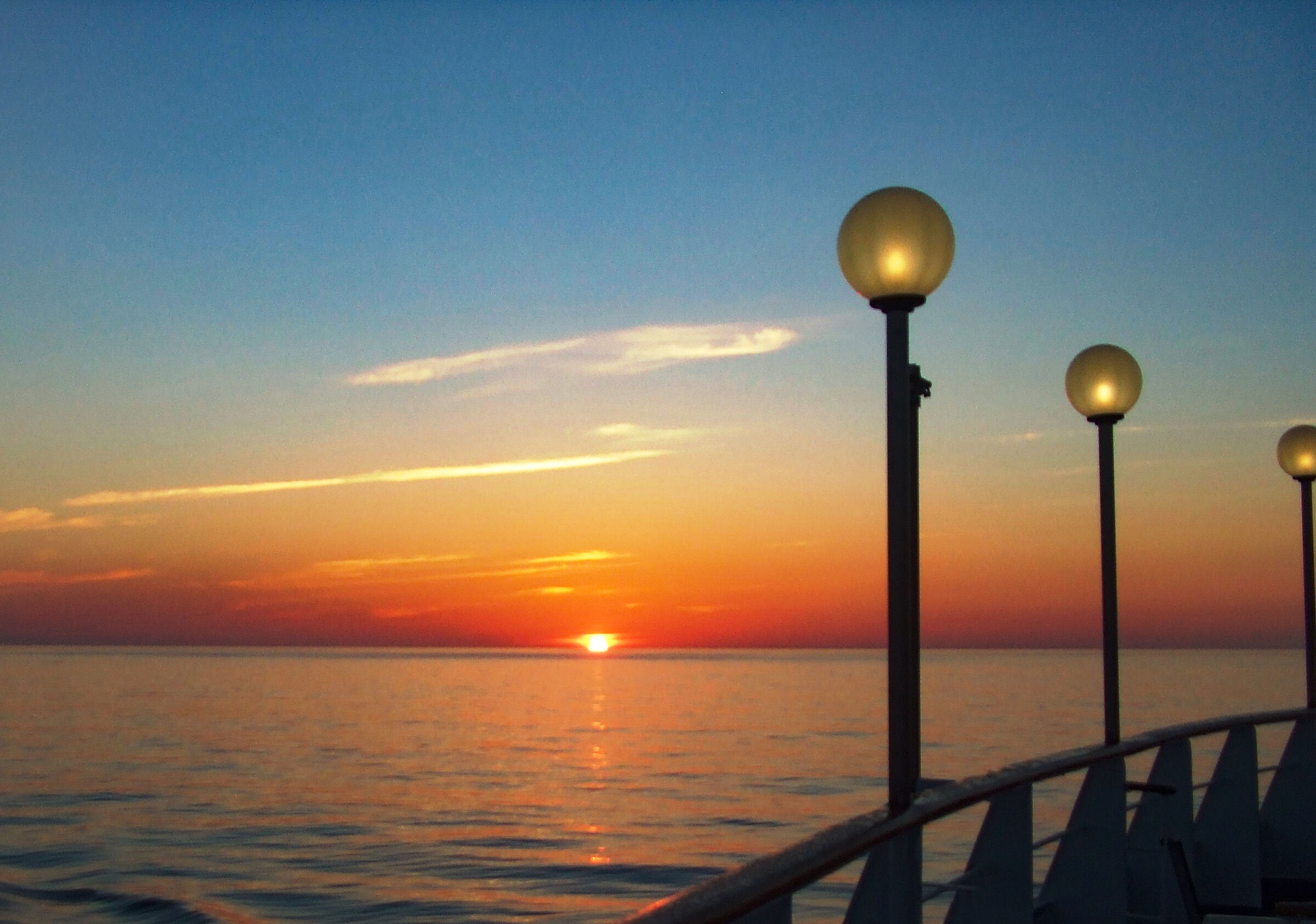 From the ferry waiting for the arrival in port