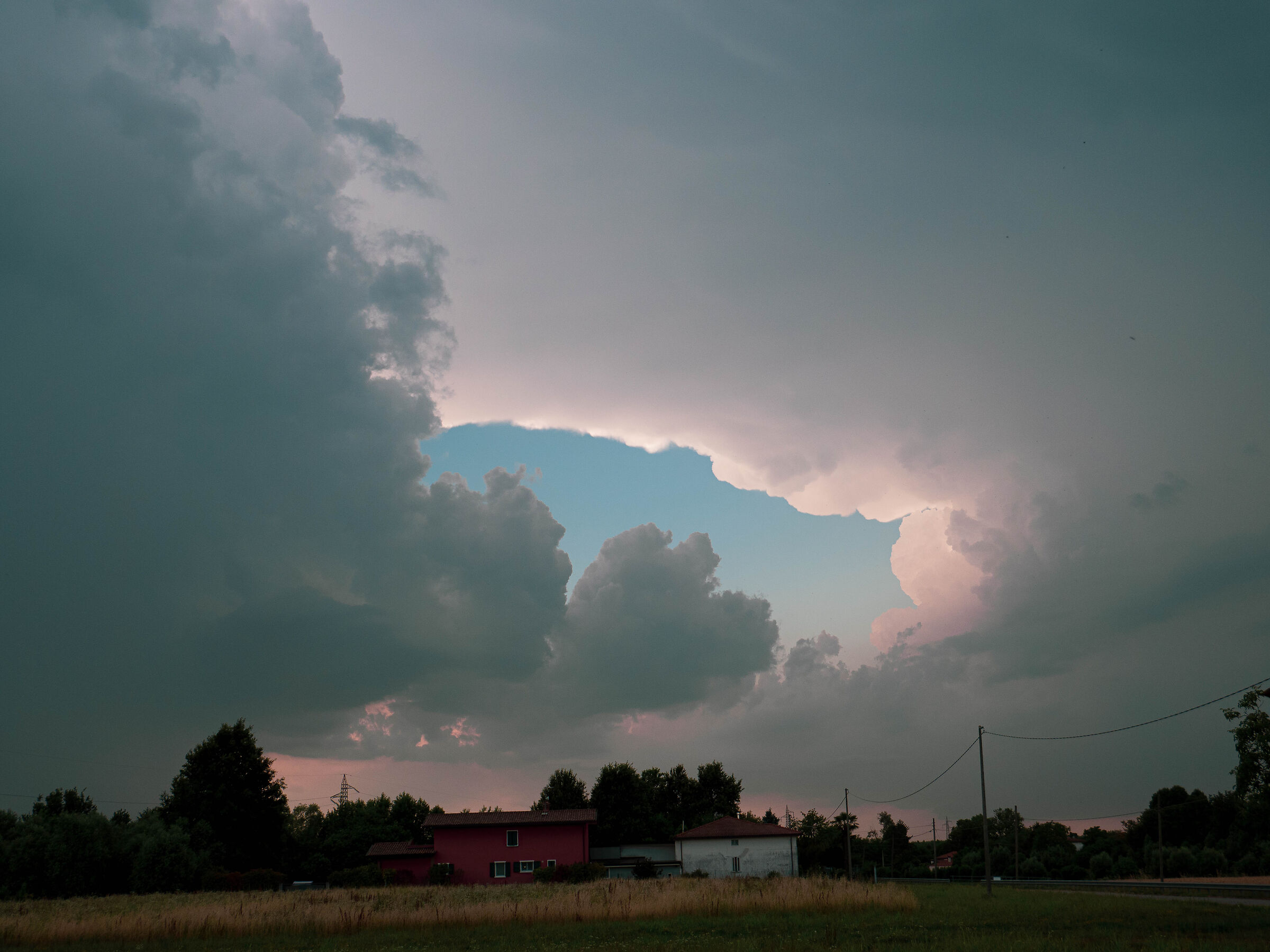 Thunderstorm in the countryside