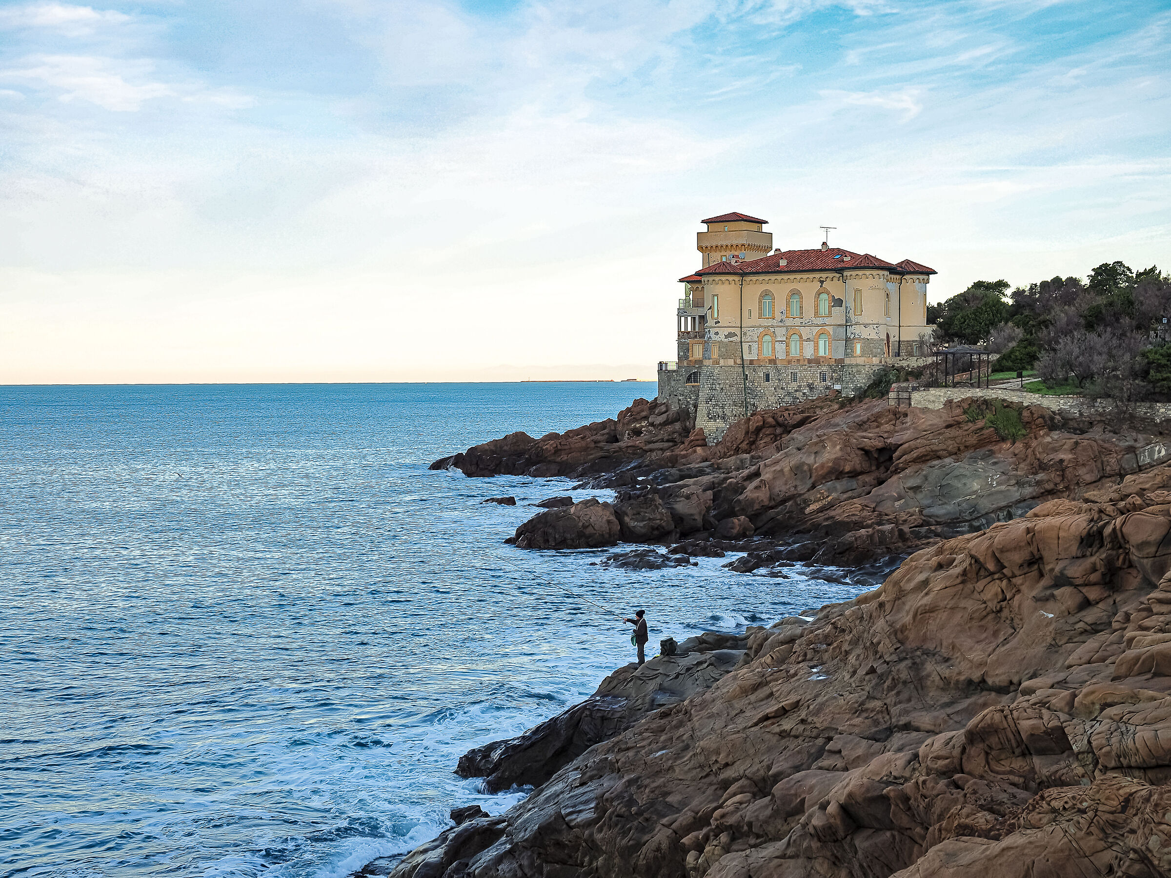 Fishing under Castel Boccale