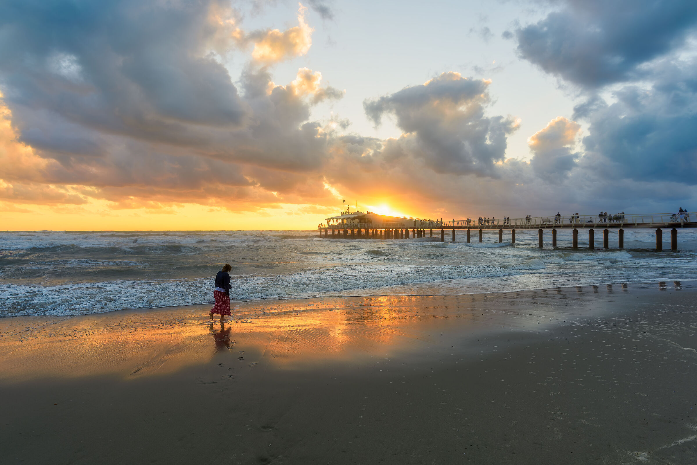 Walking on the beach