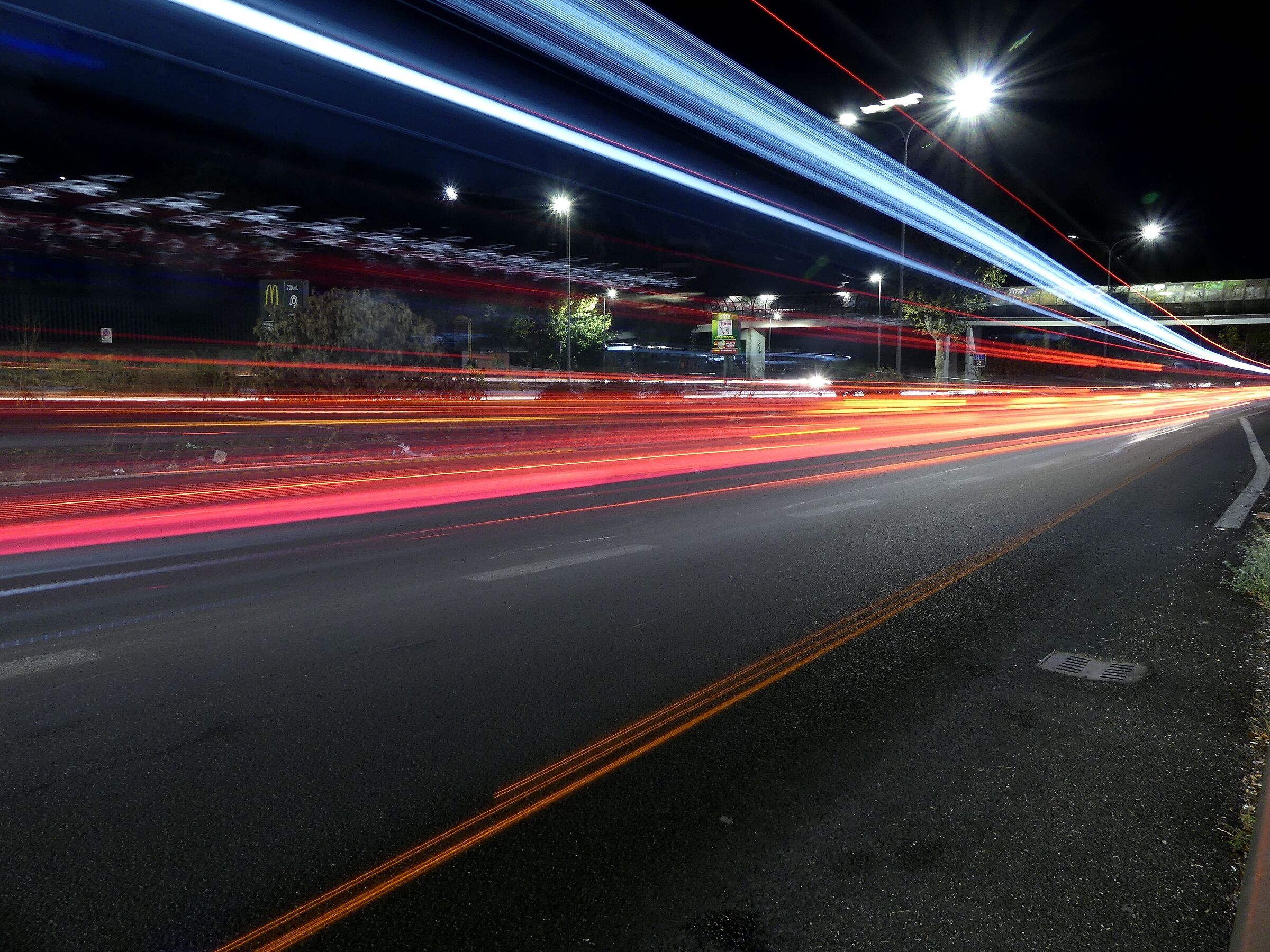 Evening urban lights