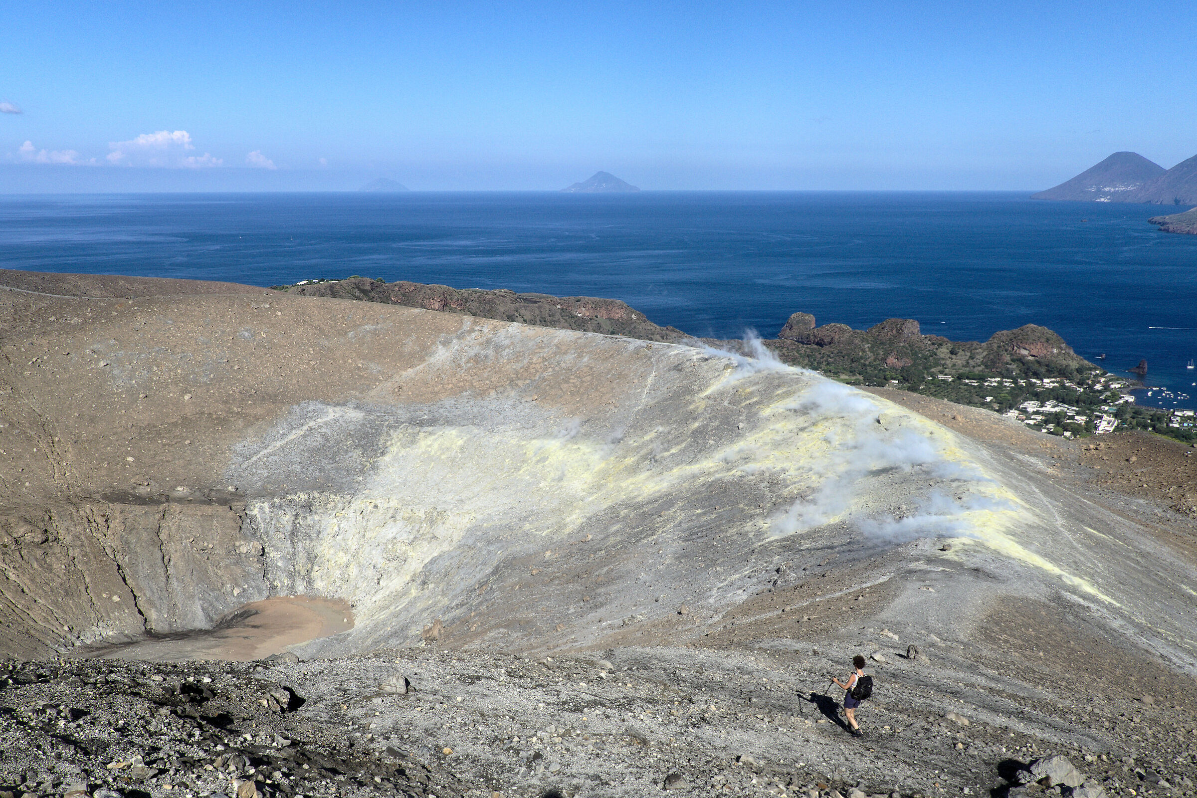 On the edge of the volcano