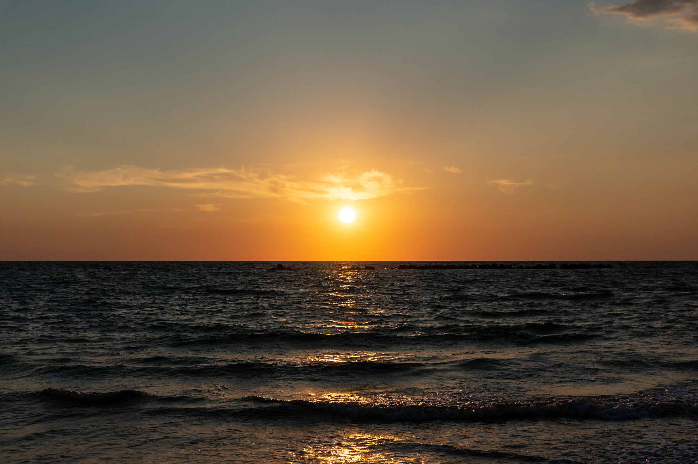 Sunset of a beautiful late summer day