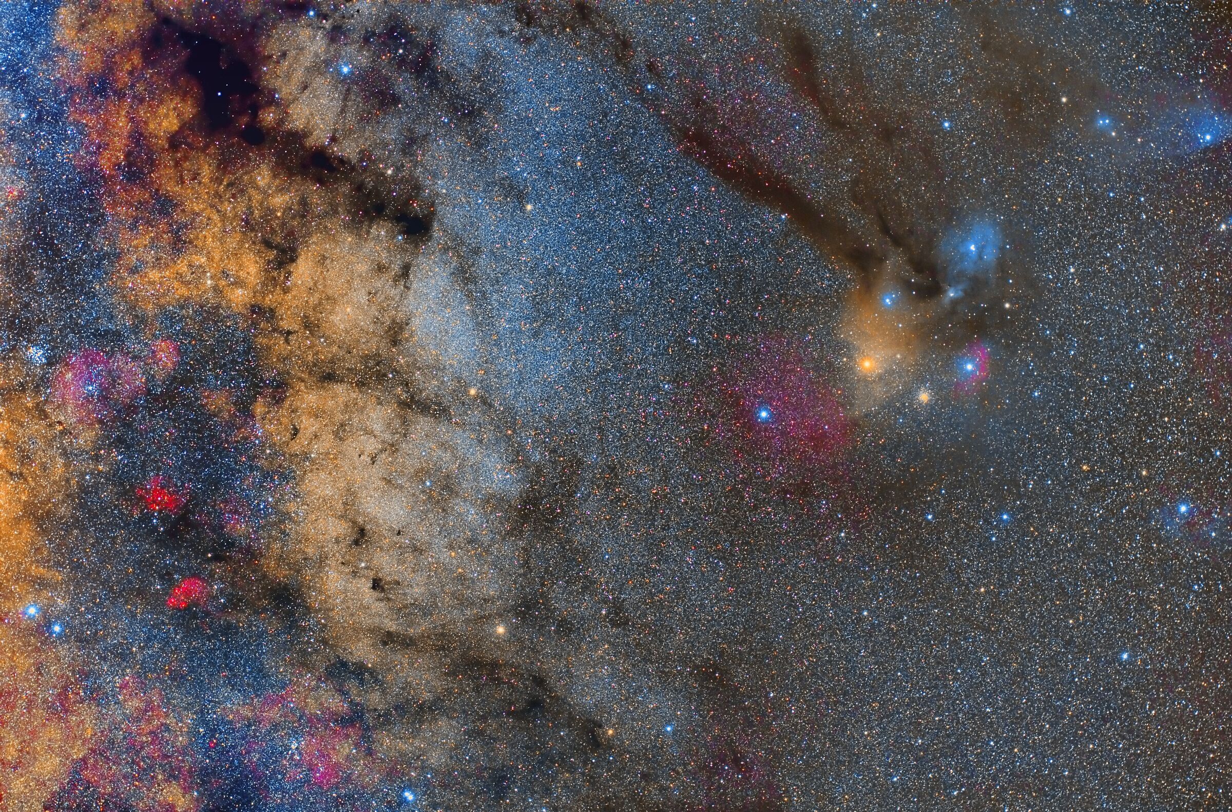 Via Lattea con la nube molecolare di Rho Ophiuchi