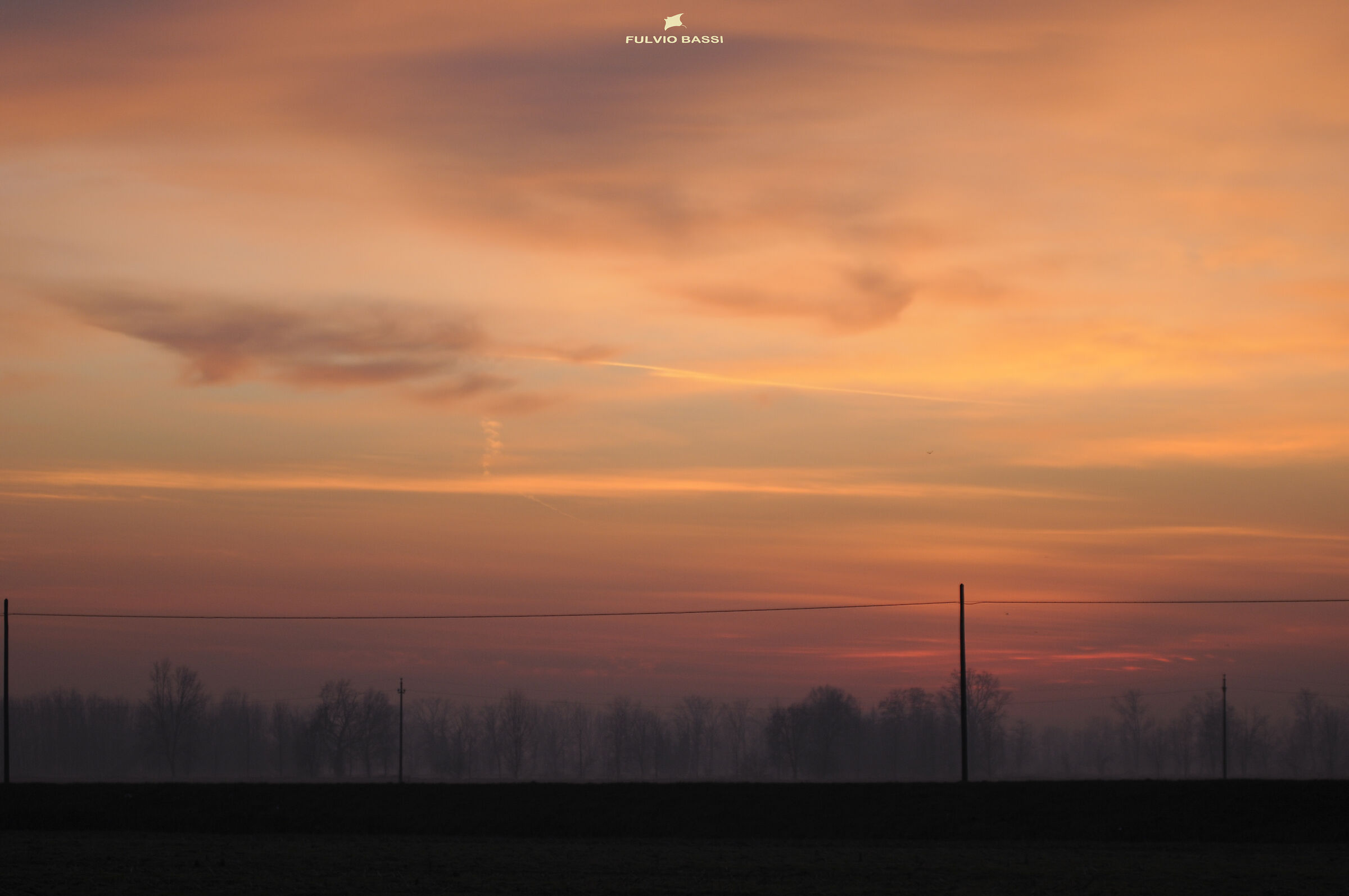 Sunset in the Po Valley