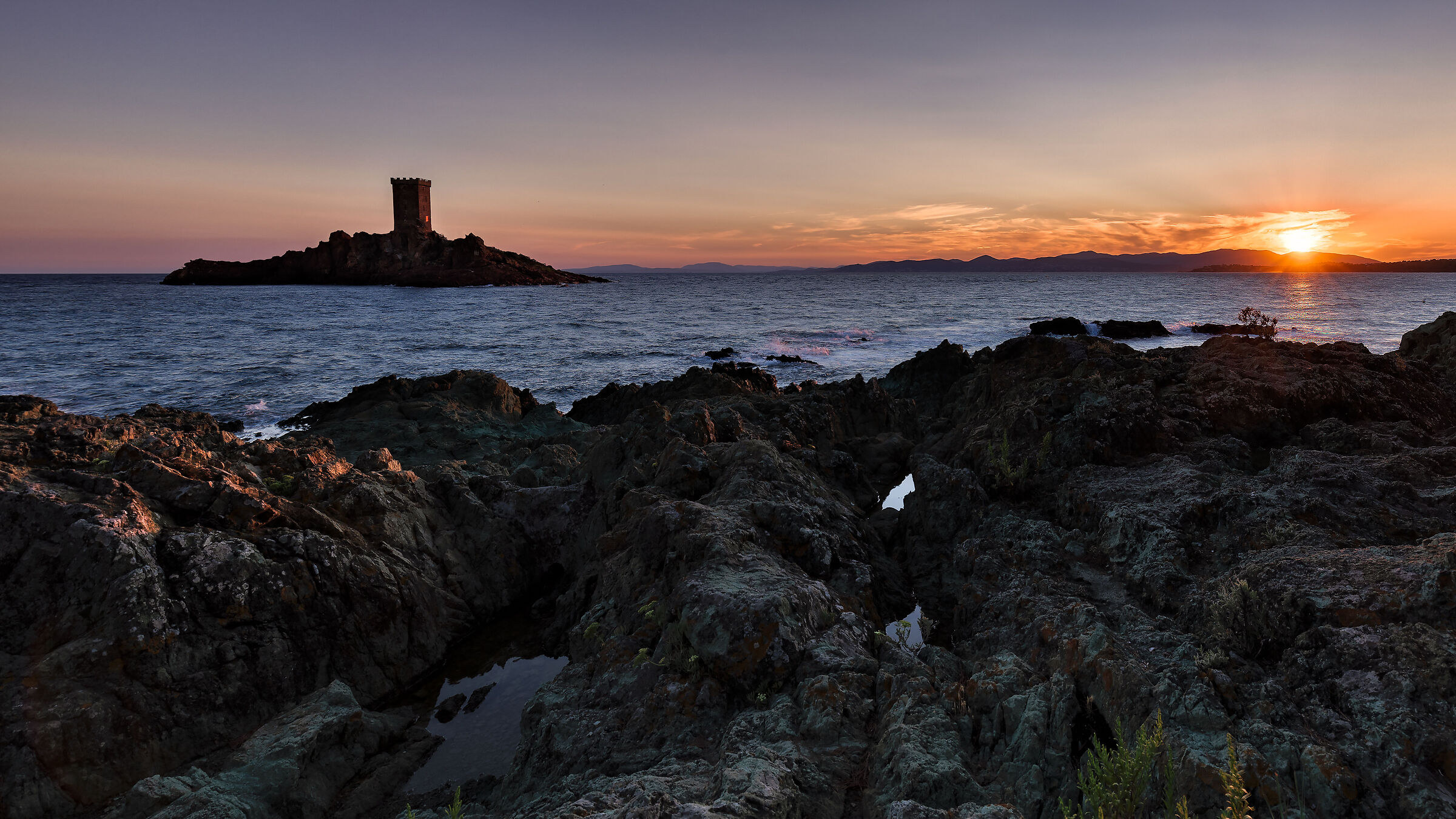 Tramonto sull'Ile d'Or