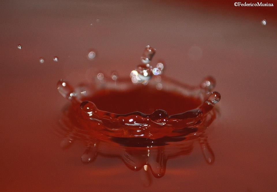 Red water drop.