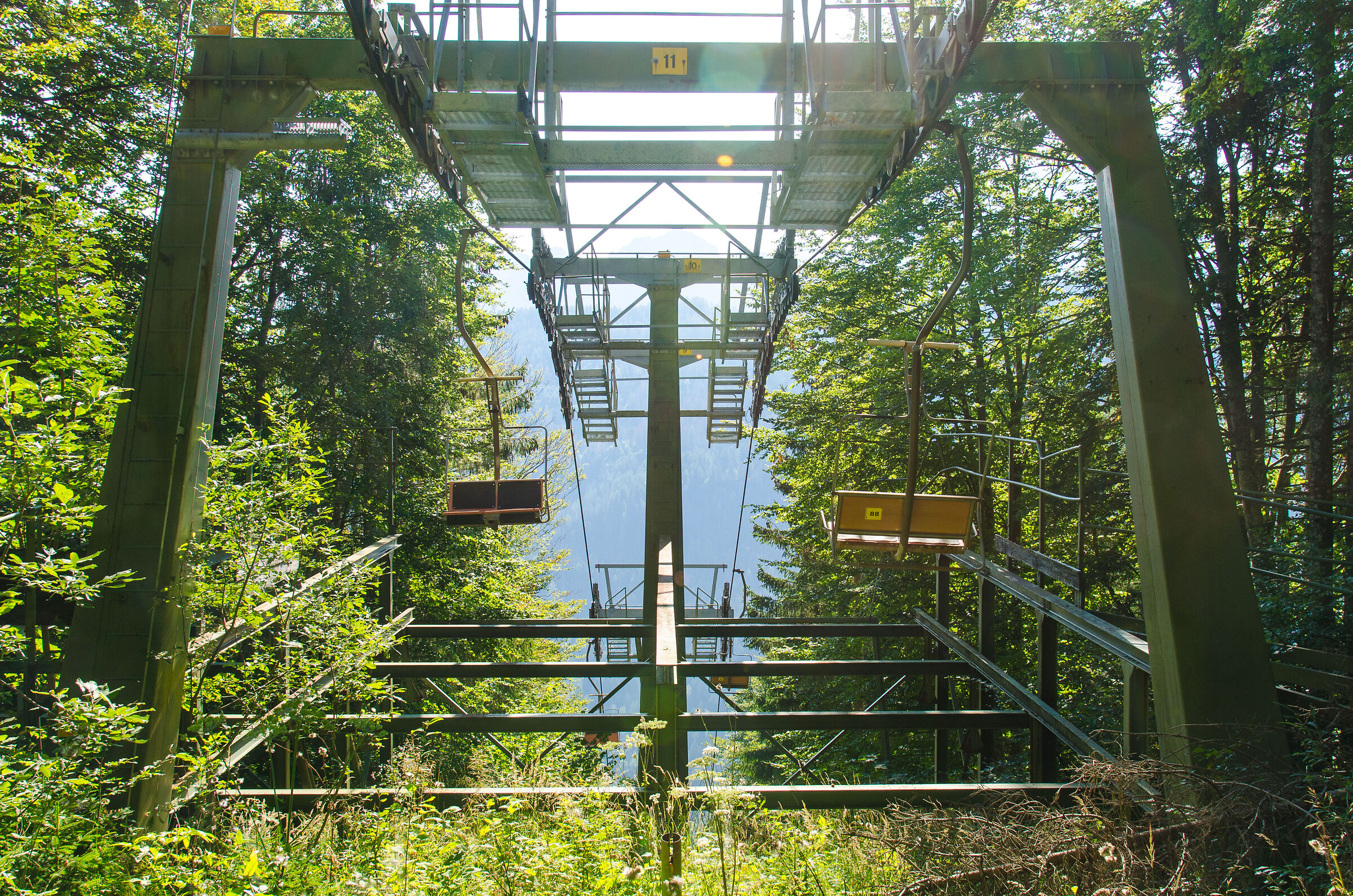 The abandoned chairlift