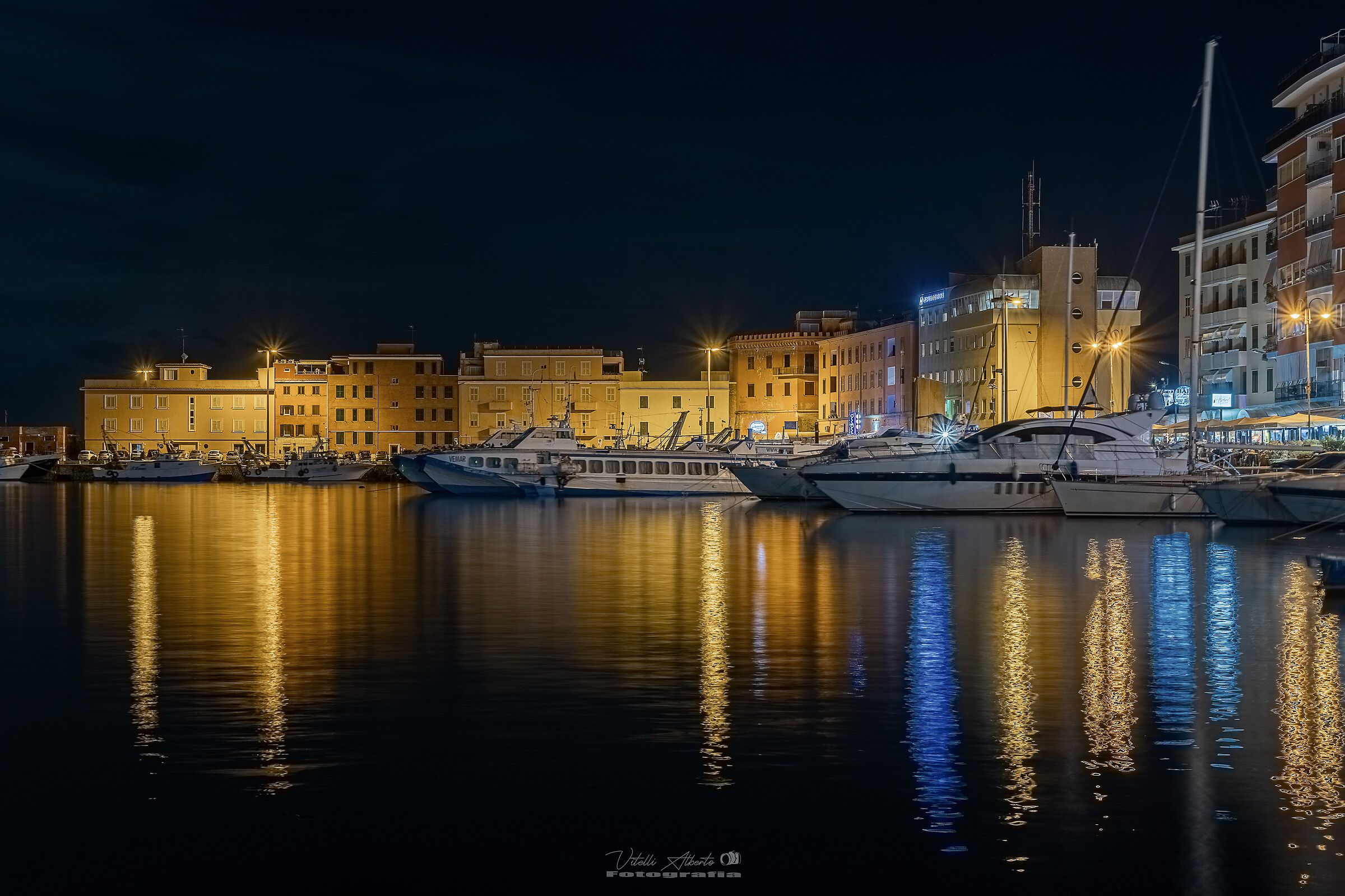 The lights of the port