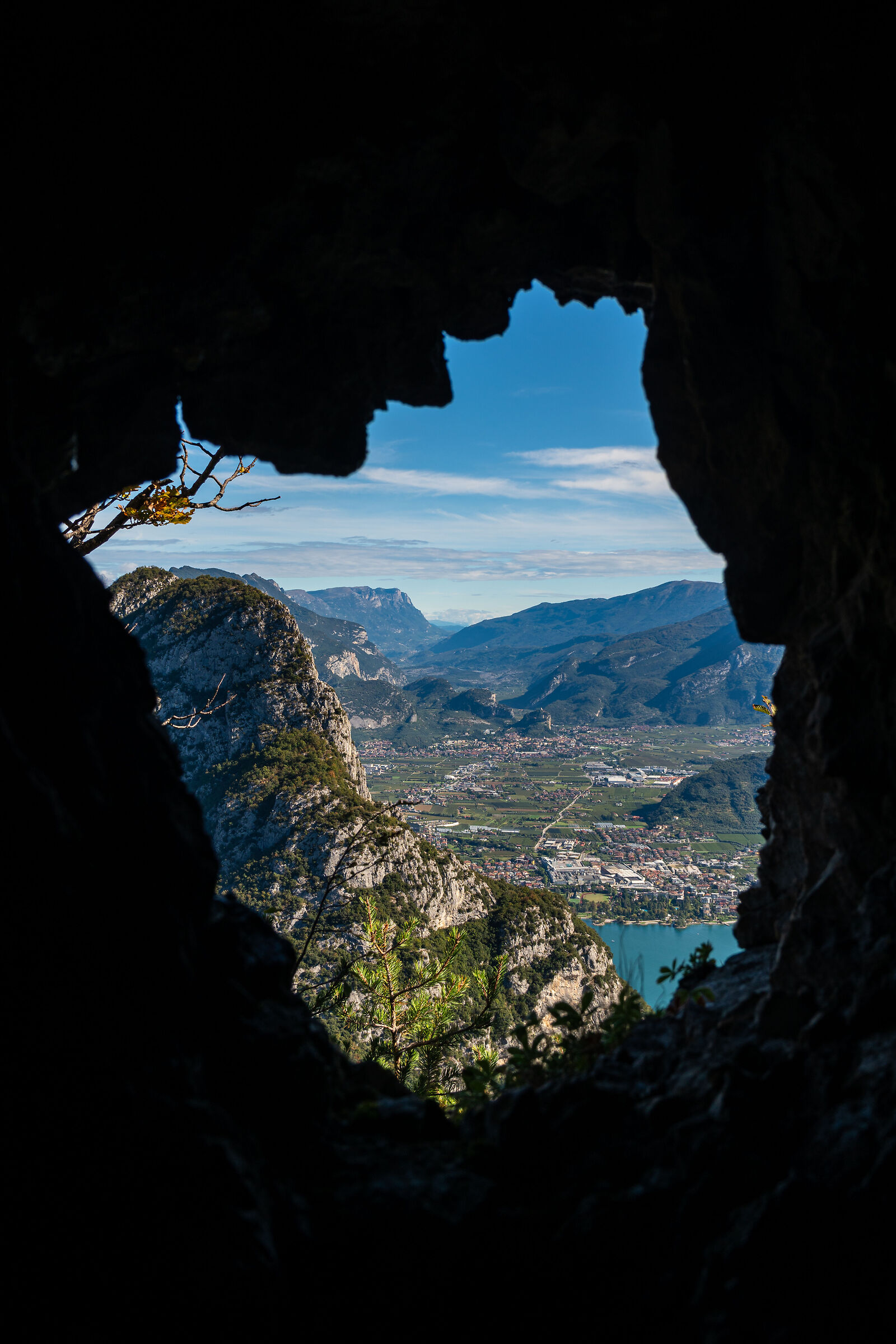 Glimpse of Cima Capi and Alto Garda