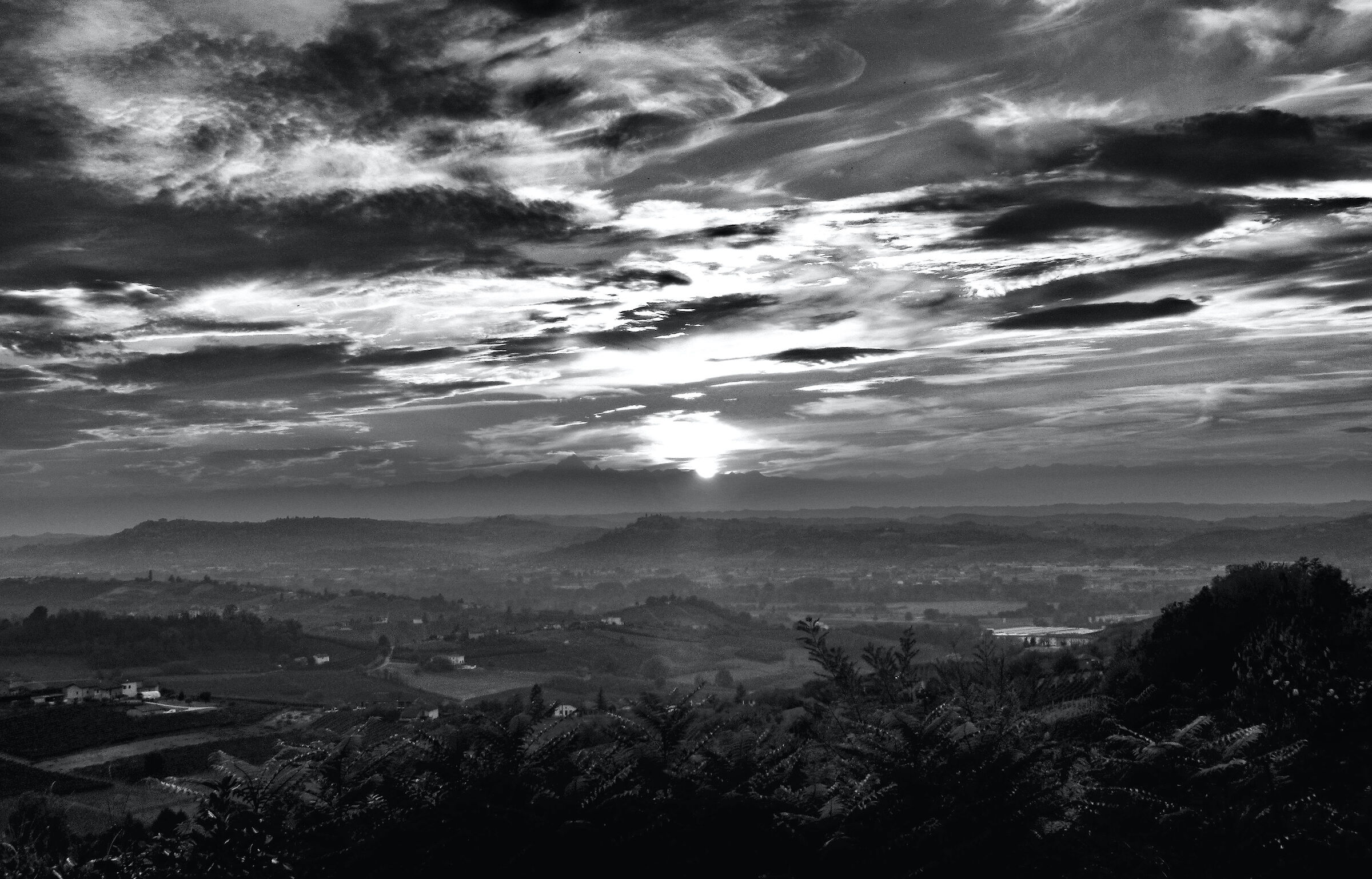 Cloud games at sunset