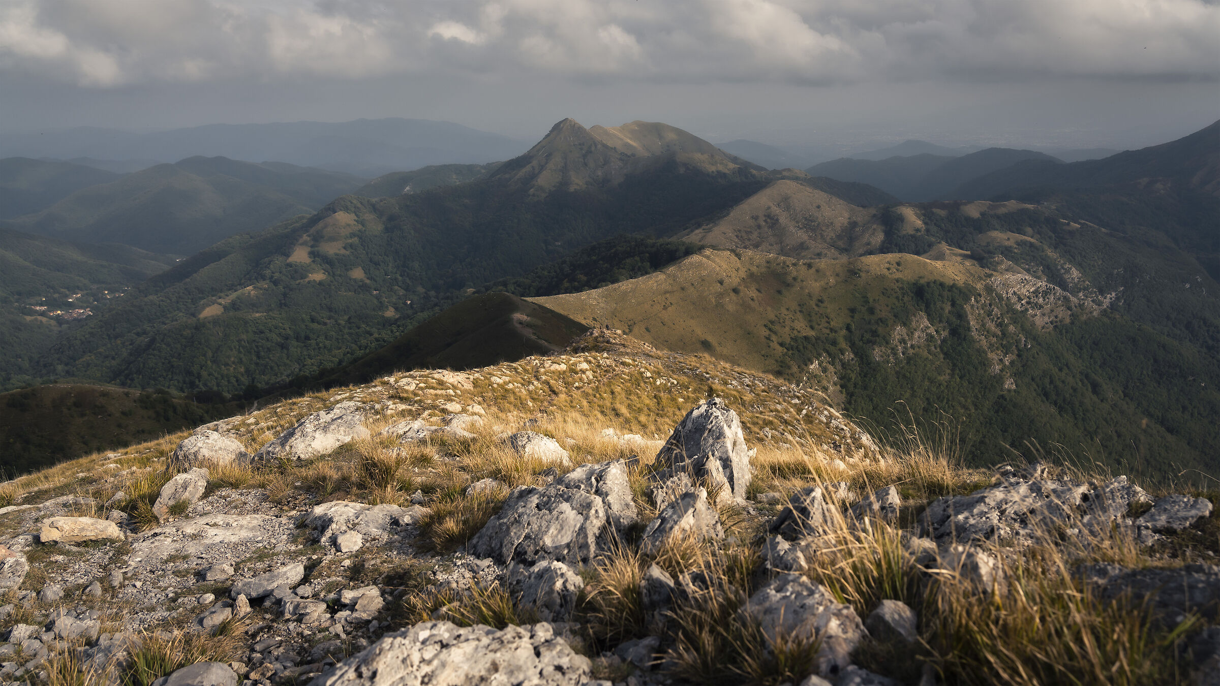 Apuan Alps at sunset