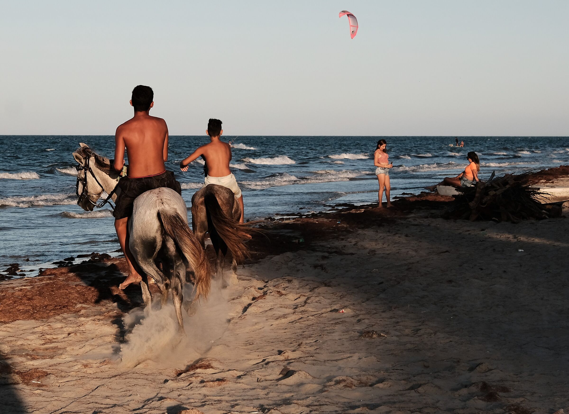 Horseback riding on the beach