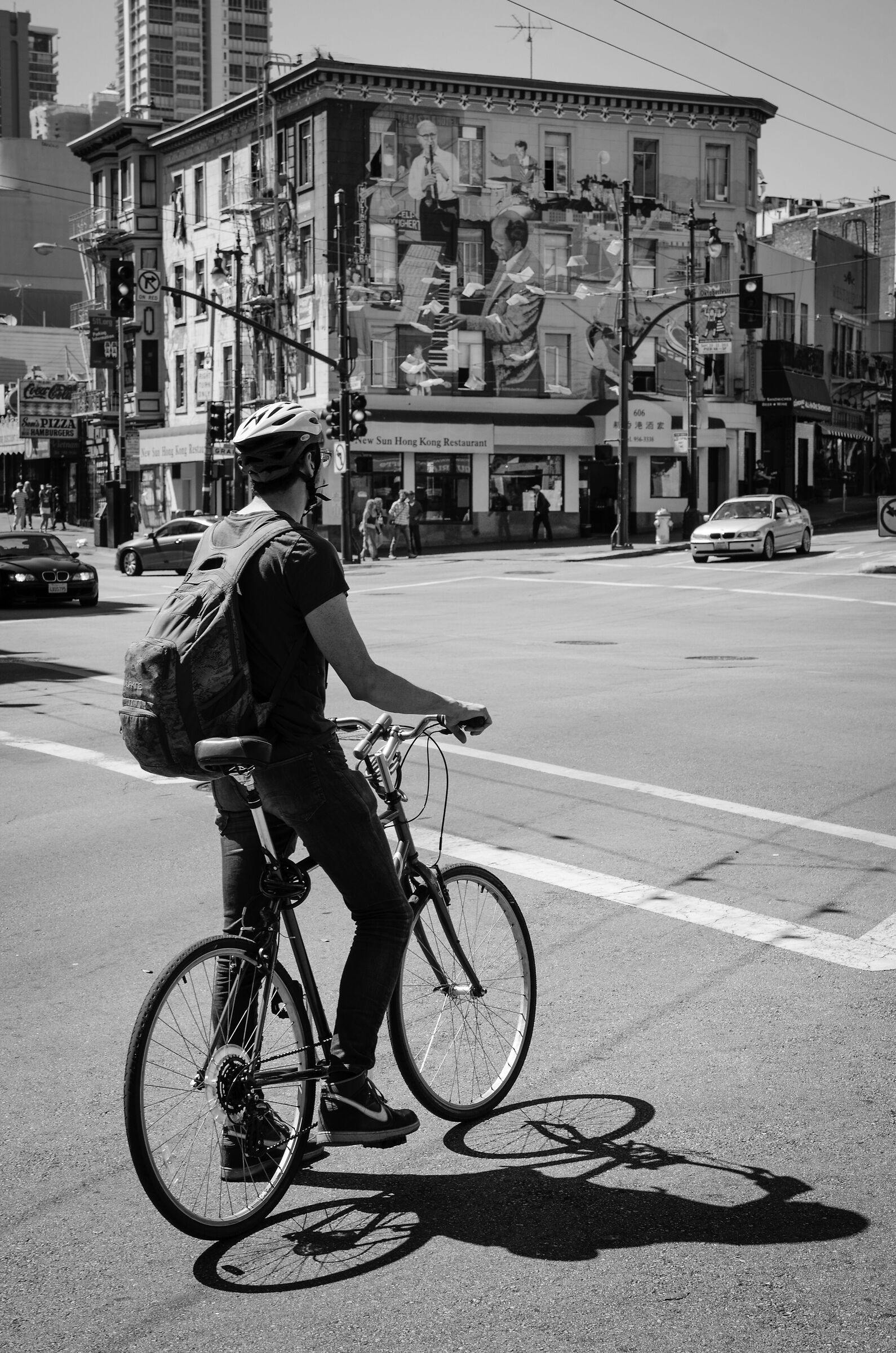 Ciclista a San Francisco