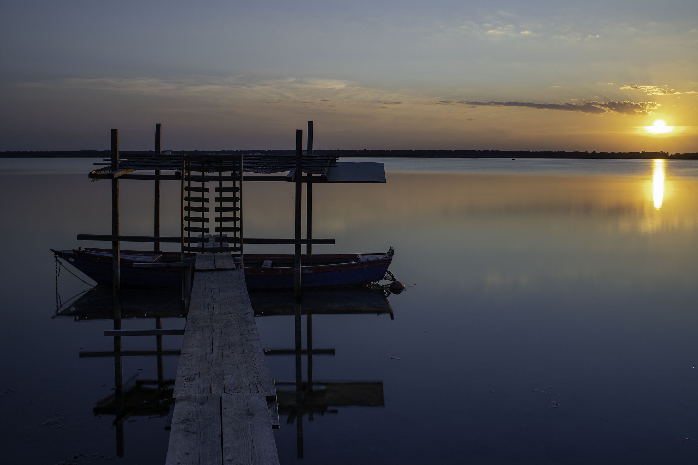 Sunset in Pialassa Baiona