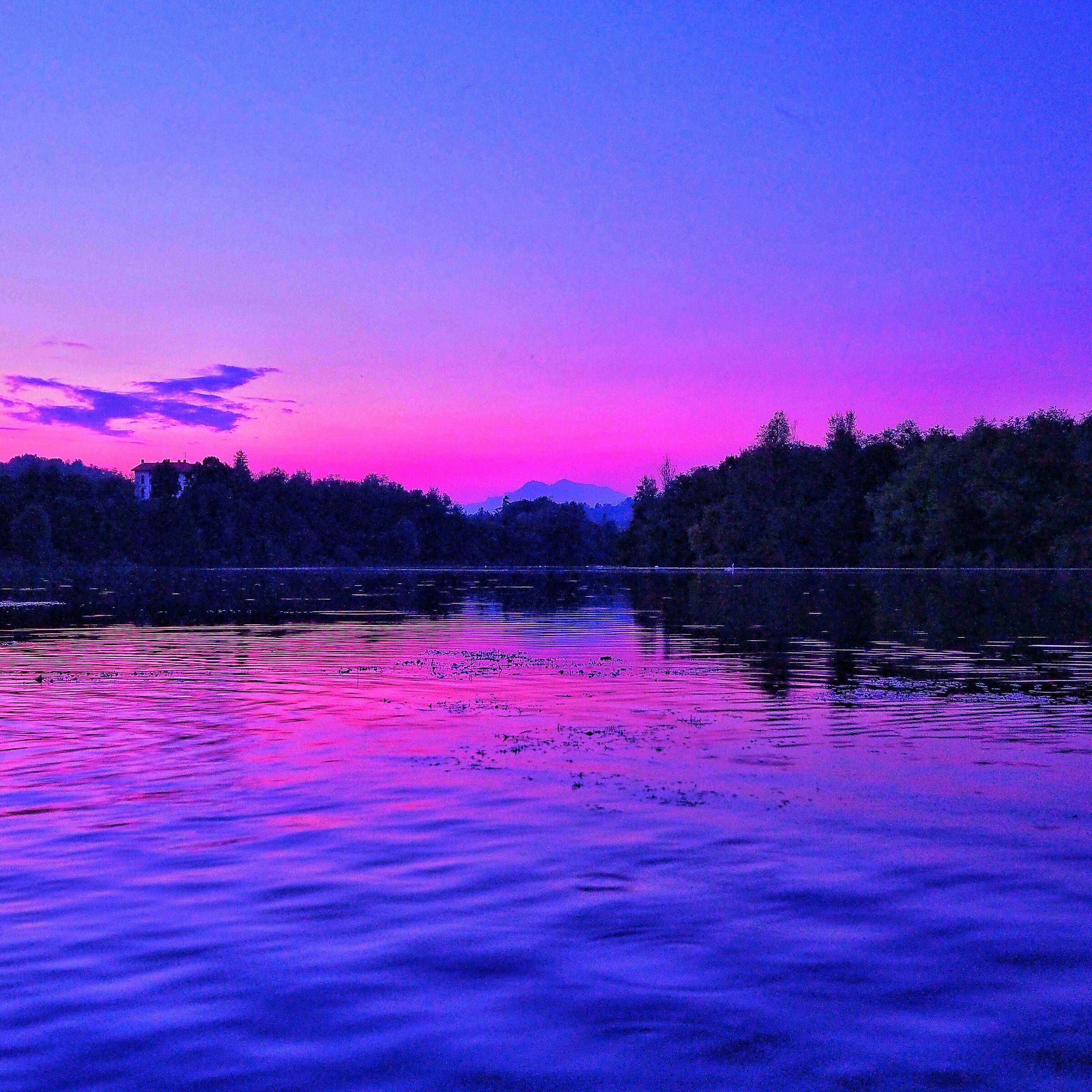 La magia del tramonto sull'Adda