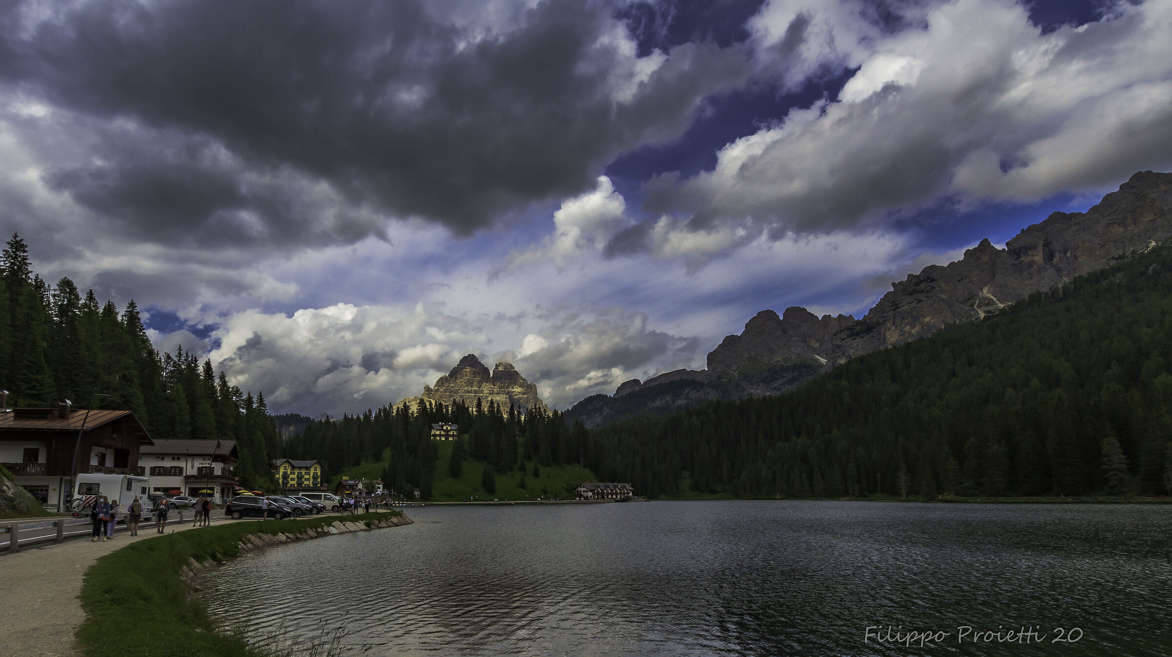 Le tre cime di Lavaredo dal lago di Misurina