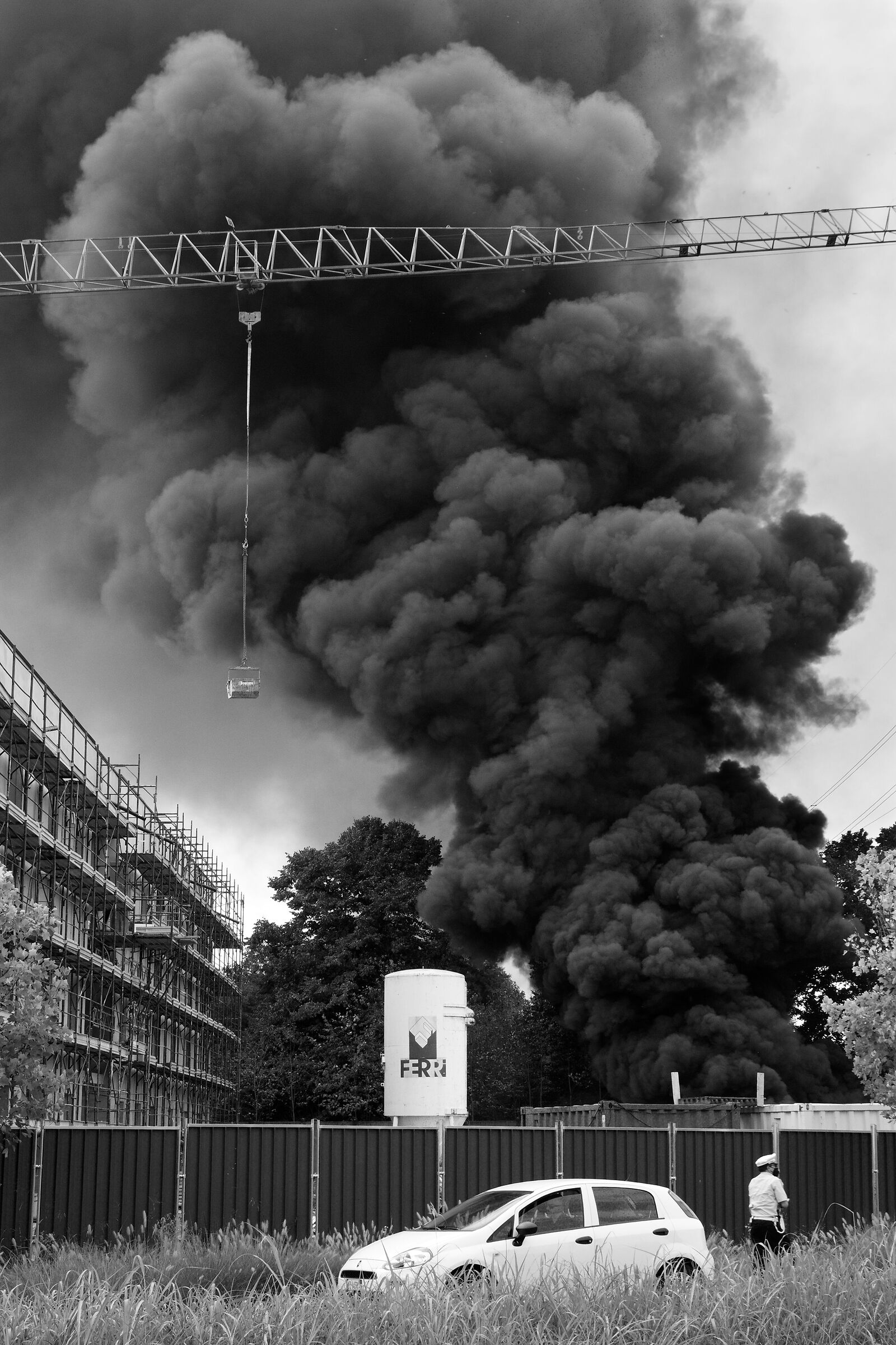 Fire on site