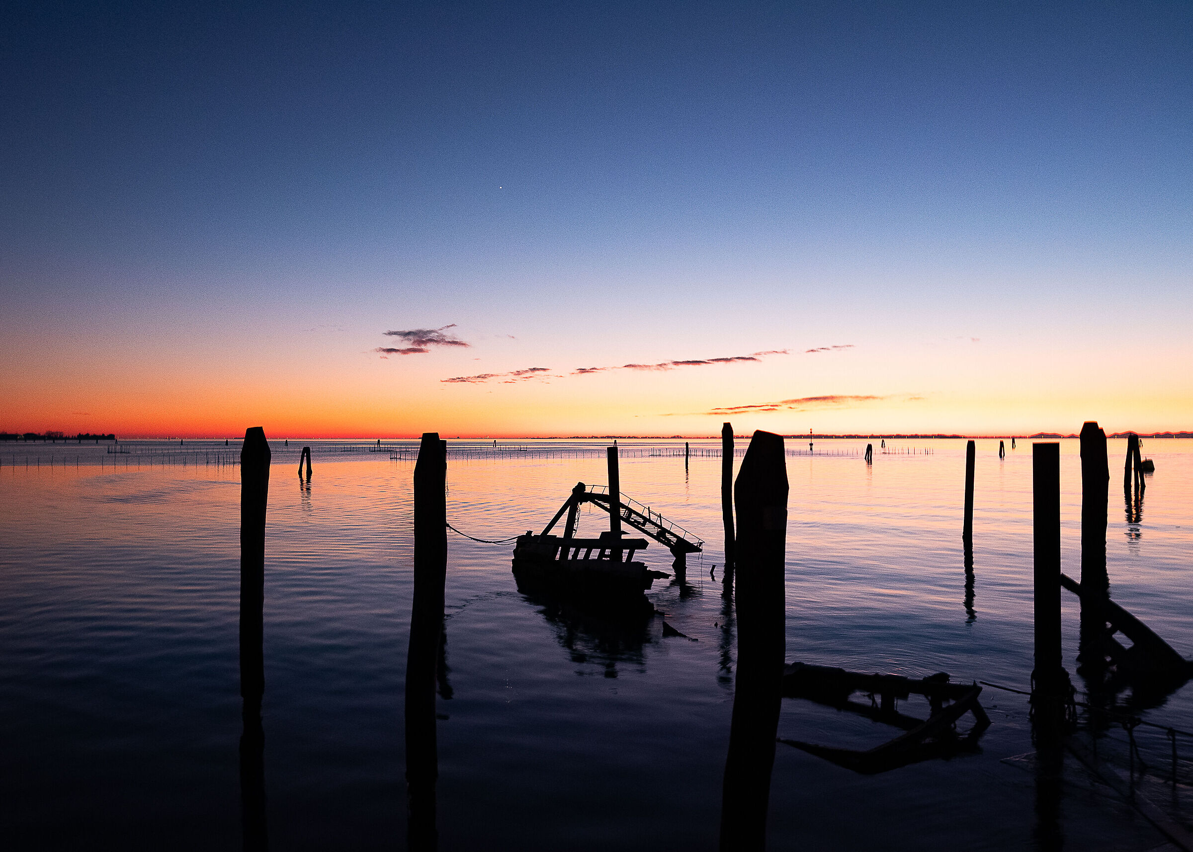 Sunset in the south lagoon
