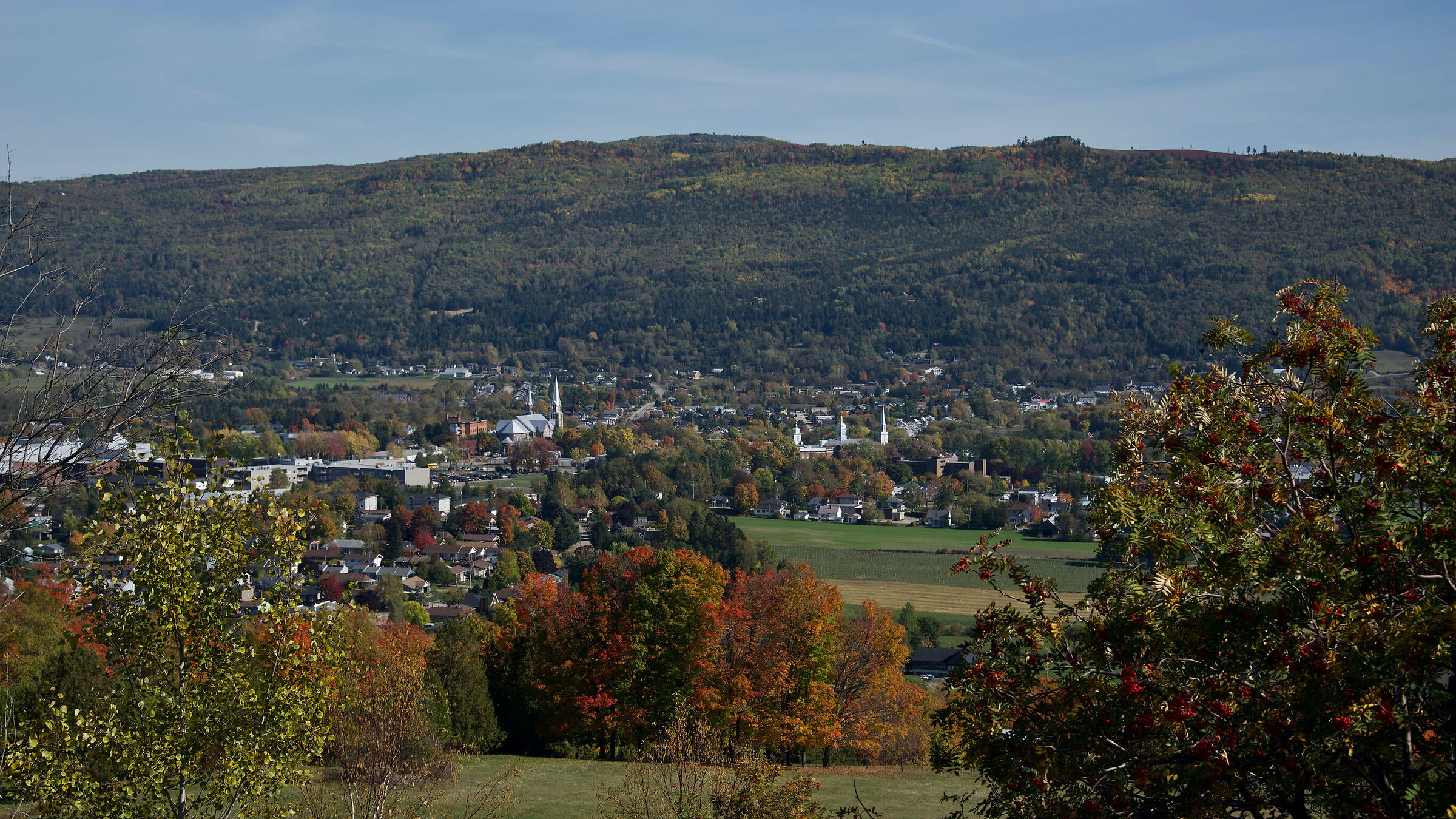 Baie St-Paul, sobborgo del Quebec, estate indiana