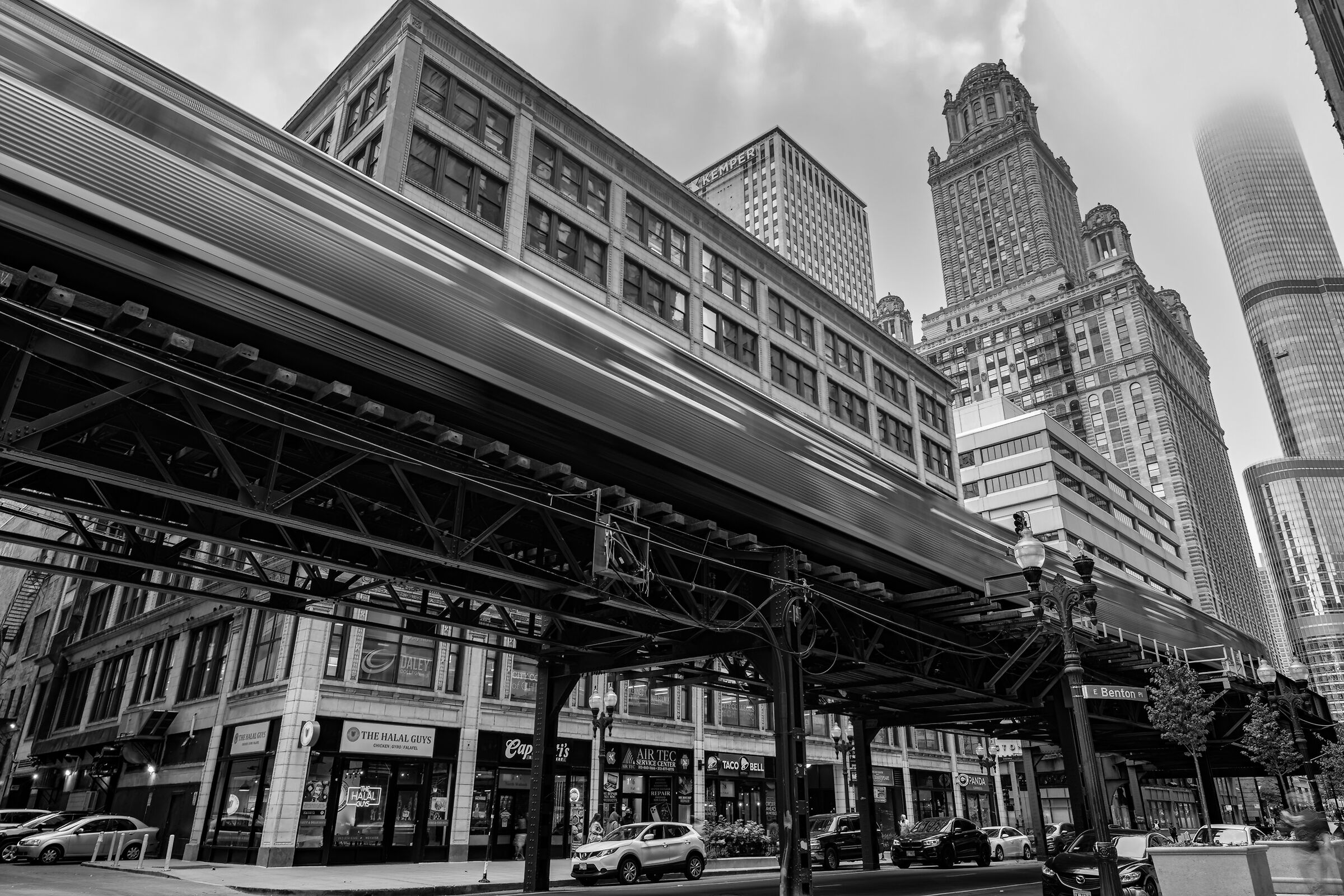 View of Chicago nearby Michigan Avenue