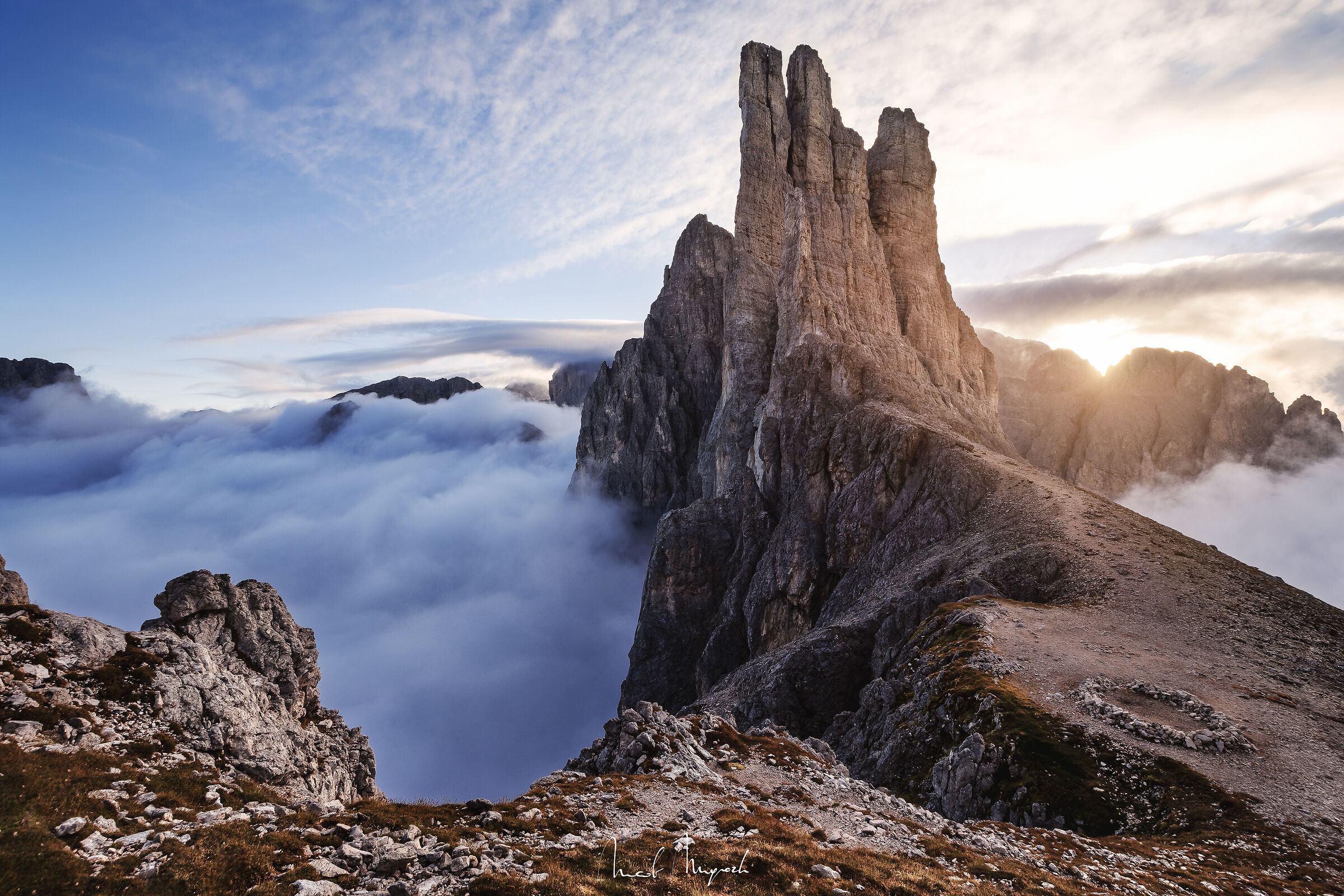 Sunrise at the Vajolet Towers