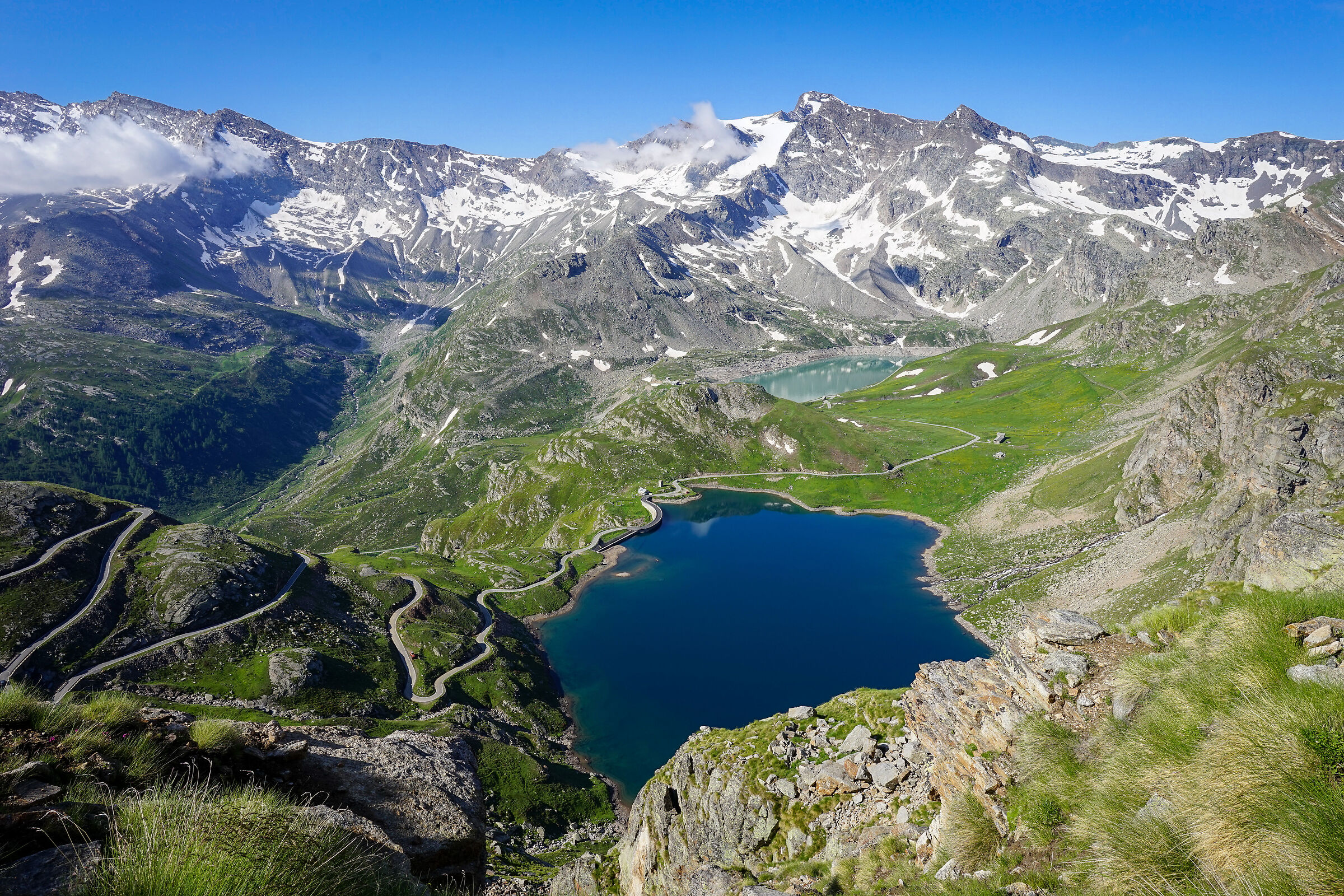 Veduta dei laghi Agnel e Serrù