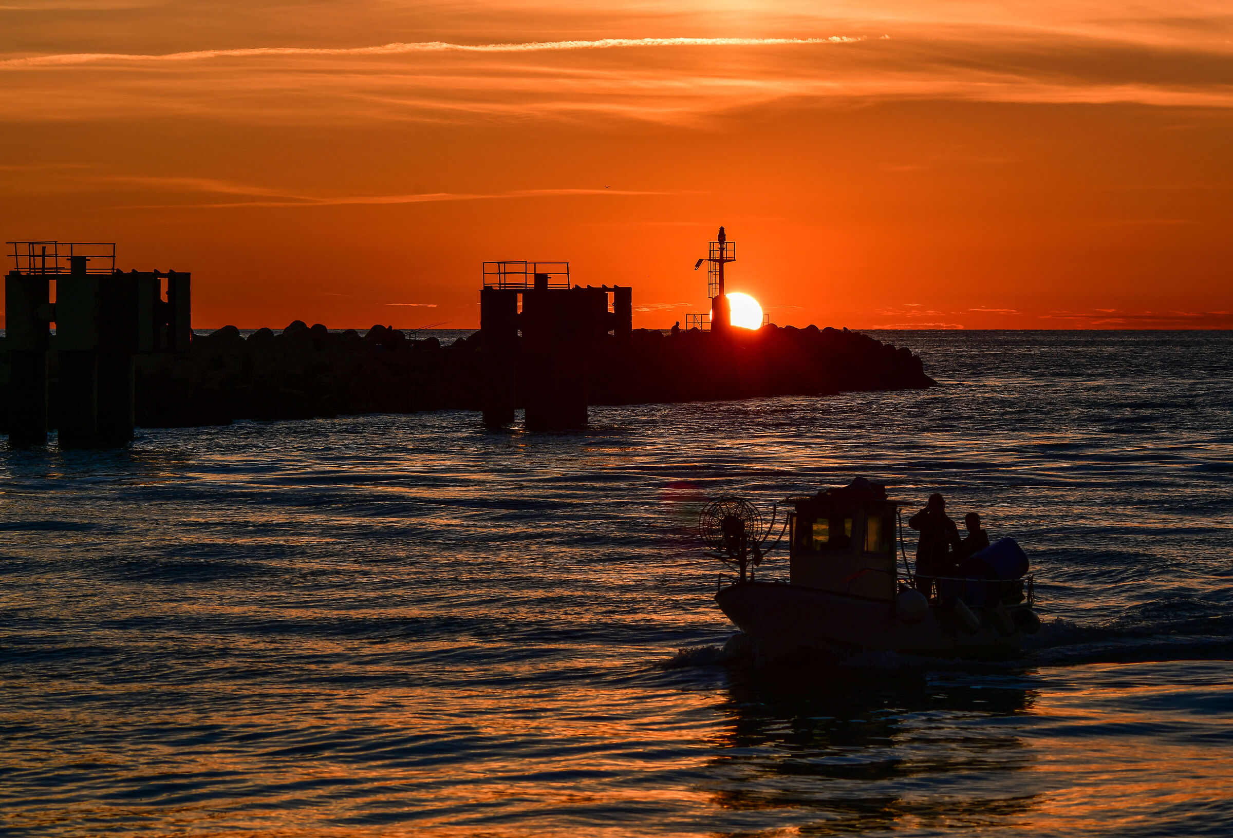 Tramonto sul Porto Canale di Fiumicino (Rm)
