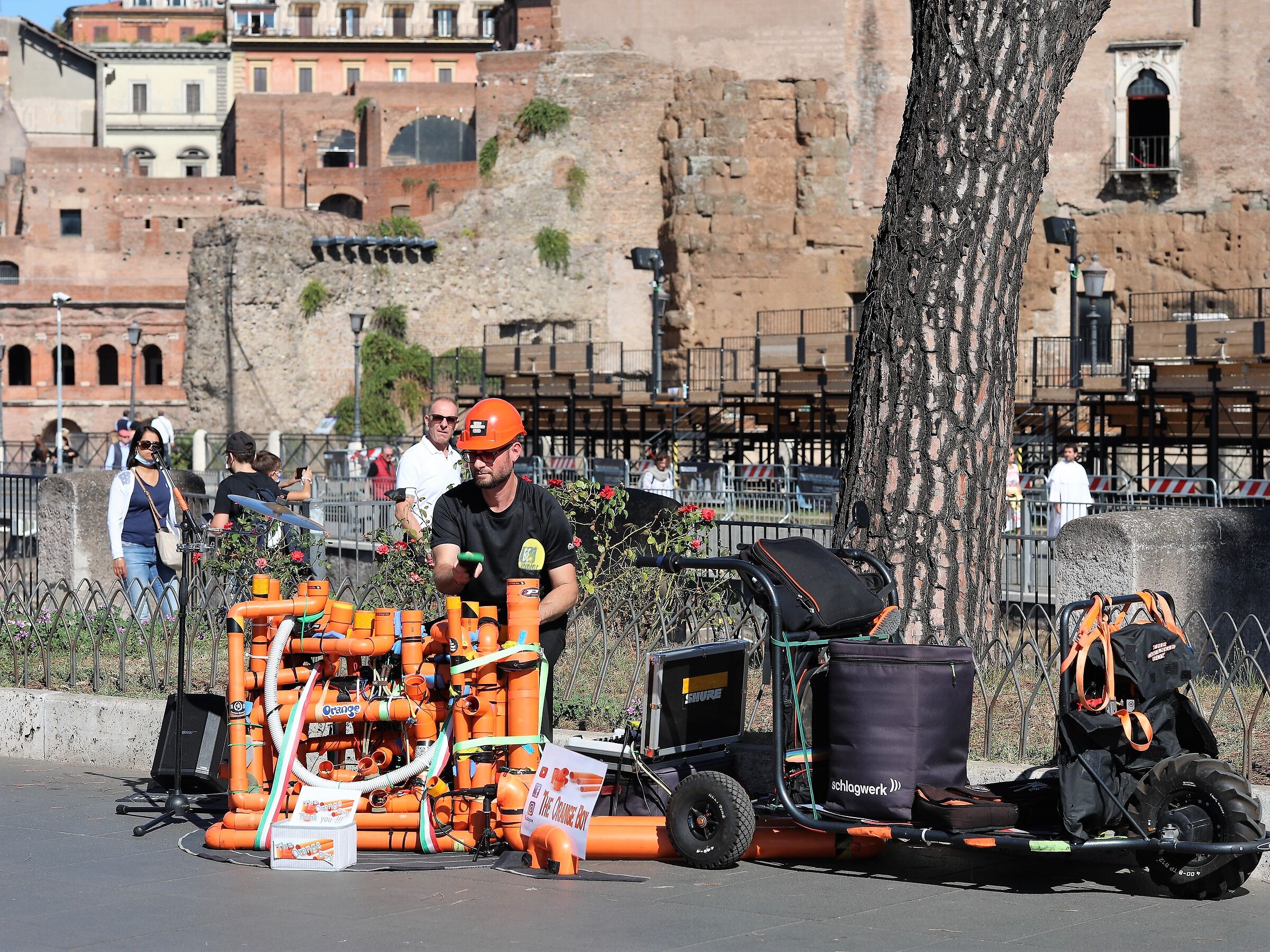 Roma Foro Imperiale Artista di strada