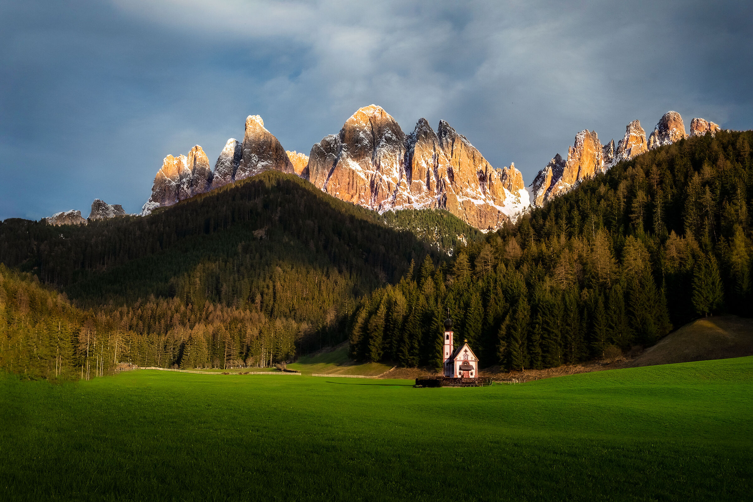 The famous church of San Giovanni at sunset