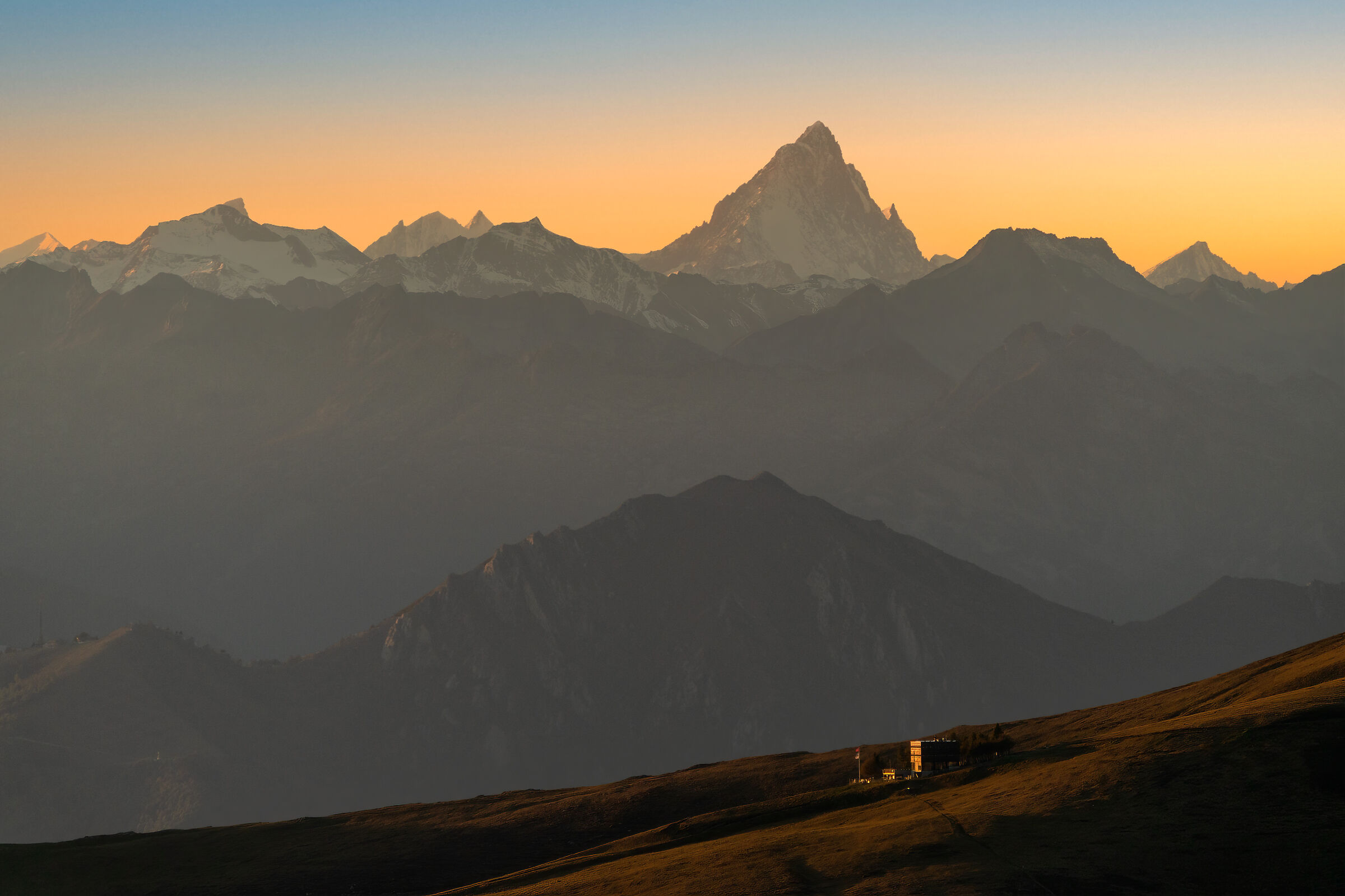 Hut Monte Bar and Finsteraarhorn