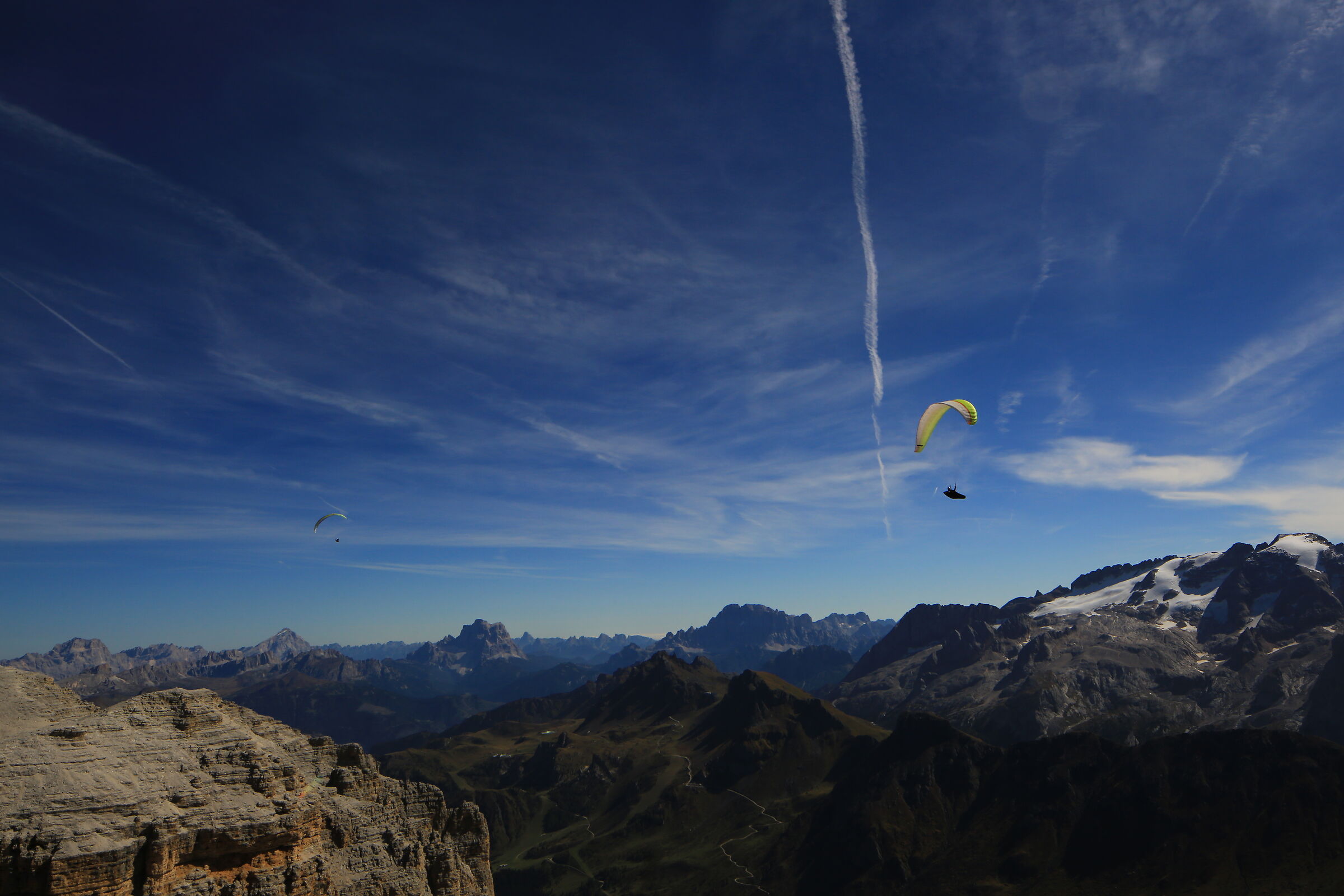 Flying over the Marmolada