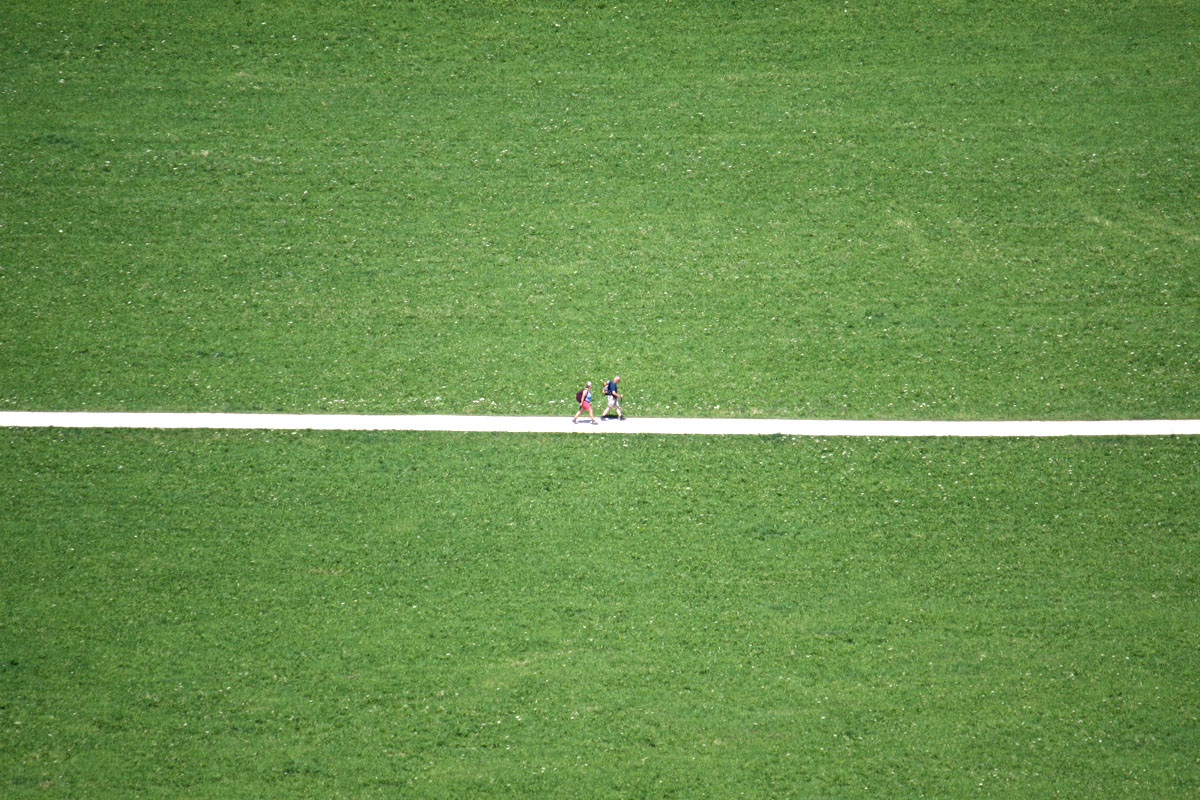 Walking in the green