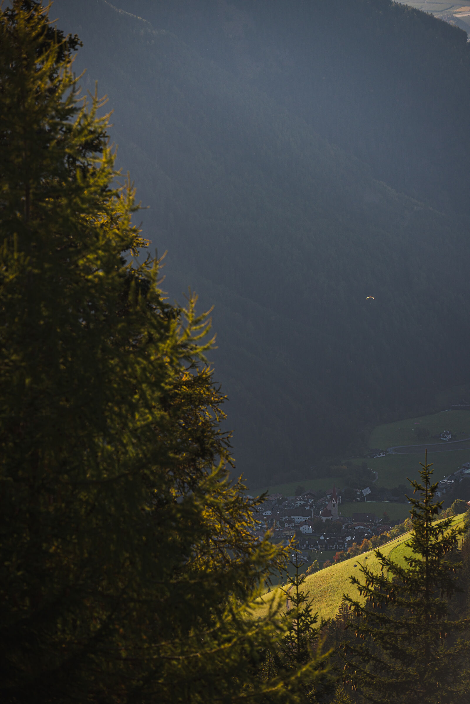 The valley of Luson lights up