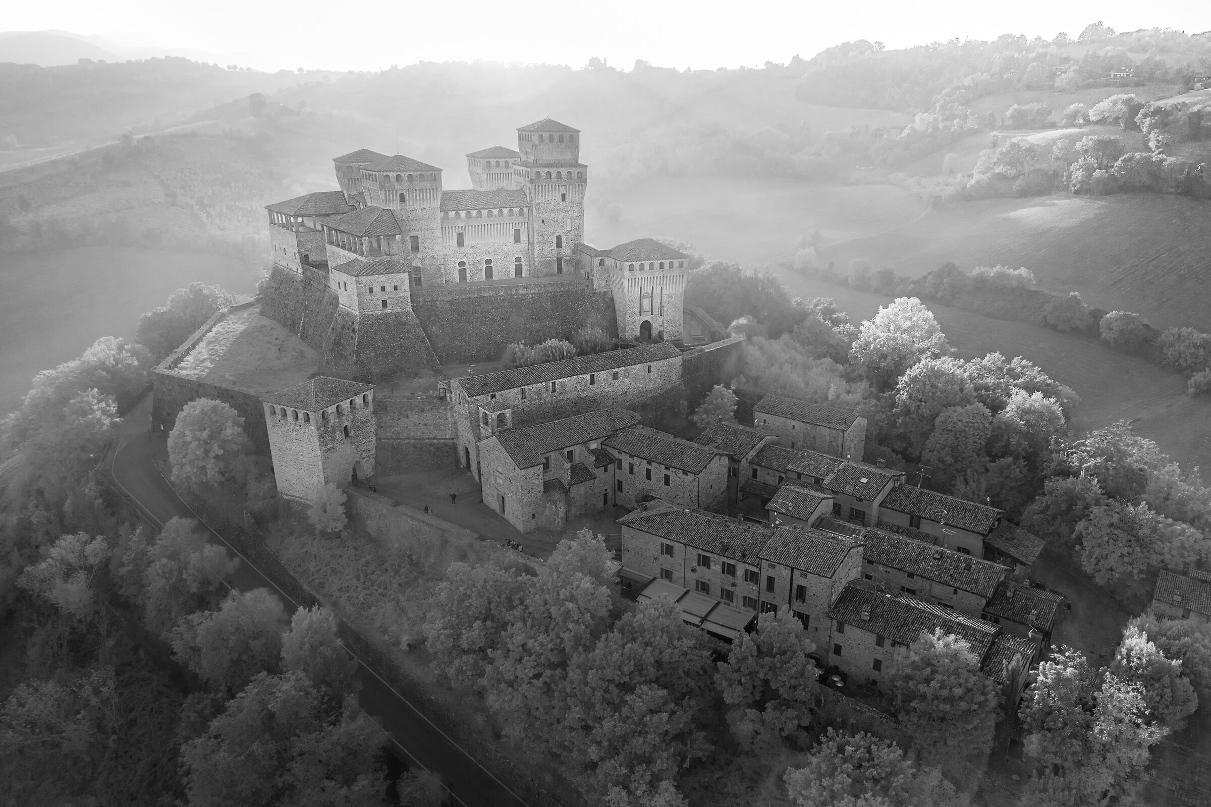 Il Castello di Torrechiara al tramonto