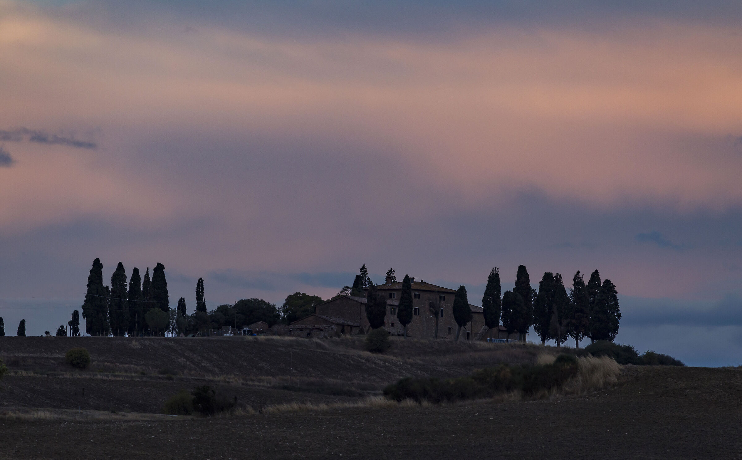 The cottage at dawn.