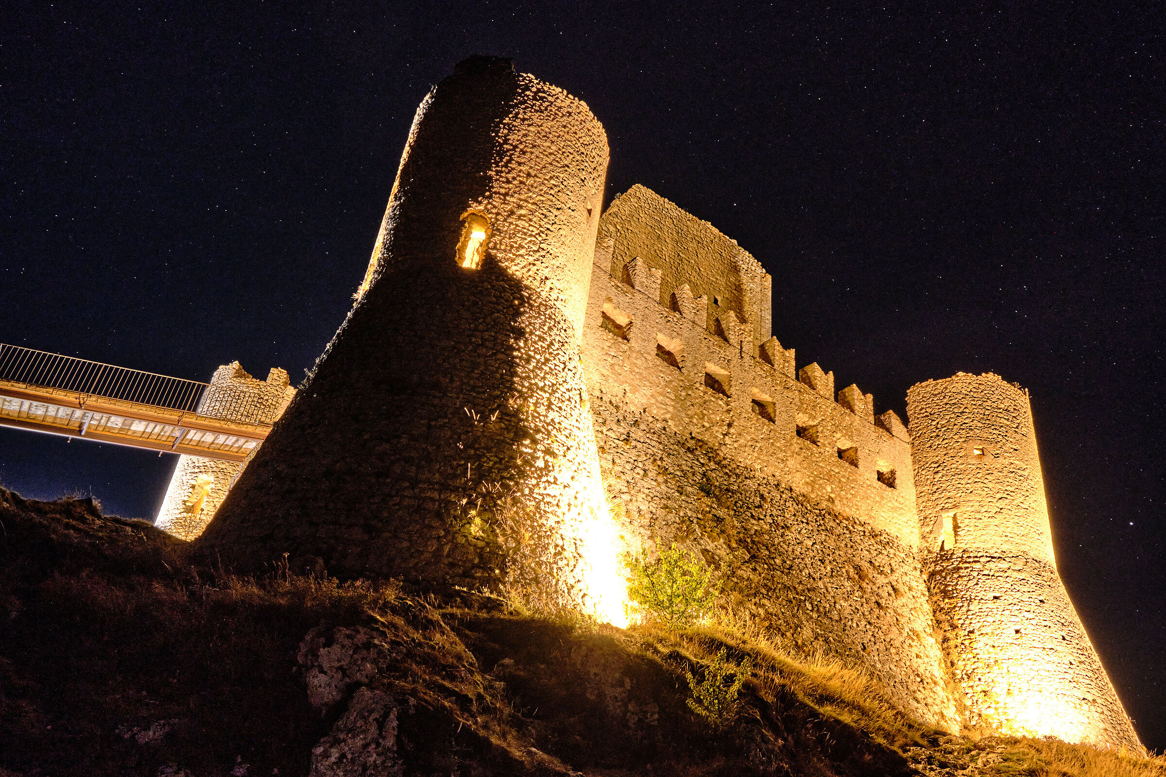 Rocca Calascio by night - side
