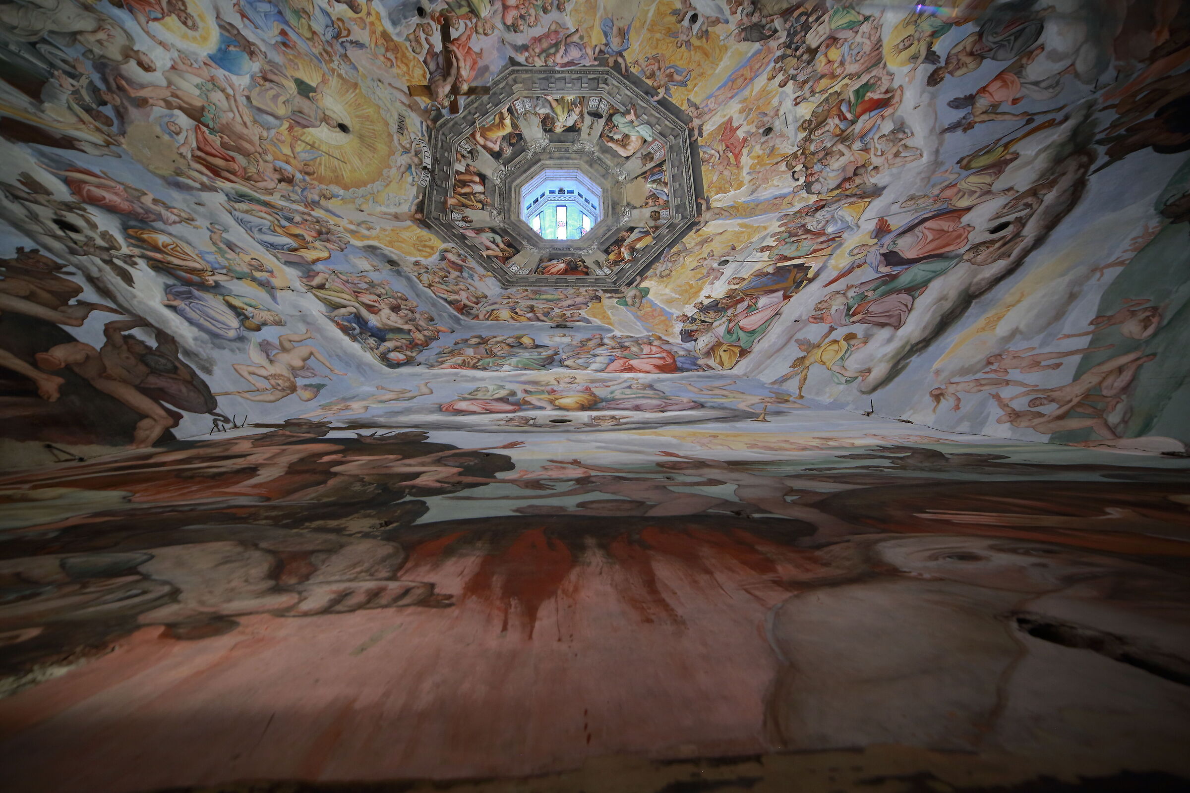 At the foot of the Last Judgment by Vasari and Zuccari