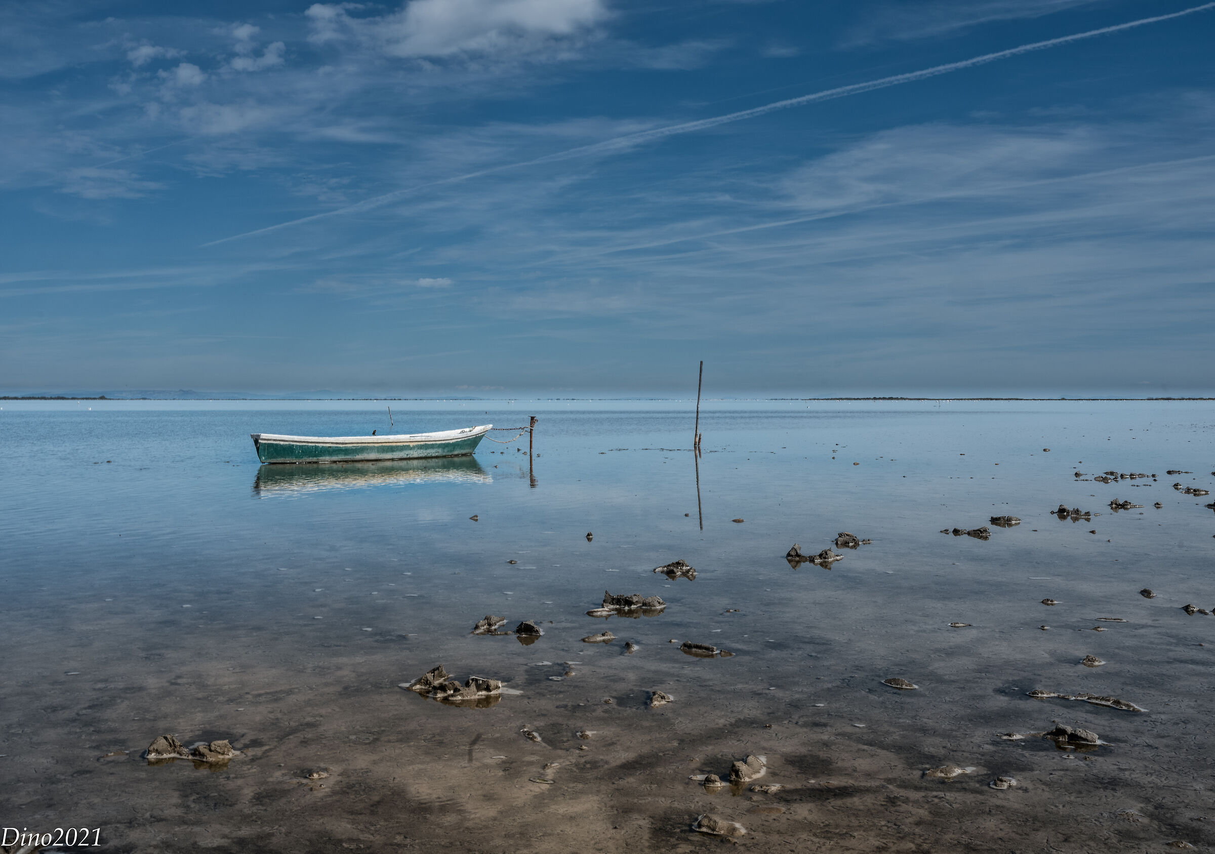 le bateau dans l'etang