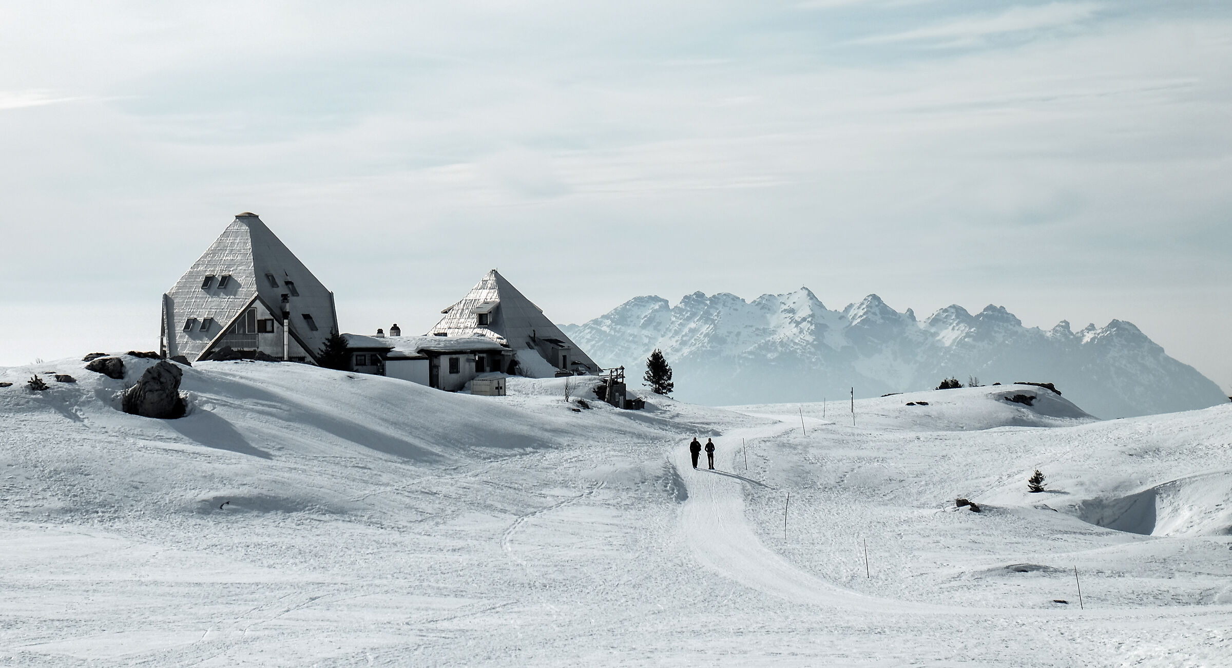 Snowy pyramids