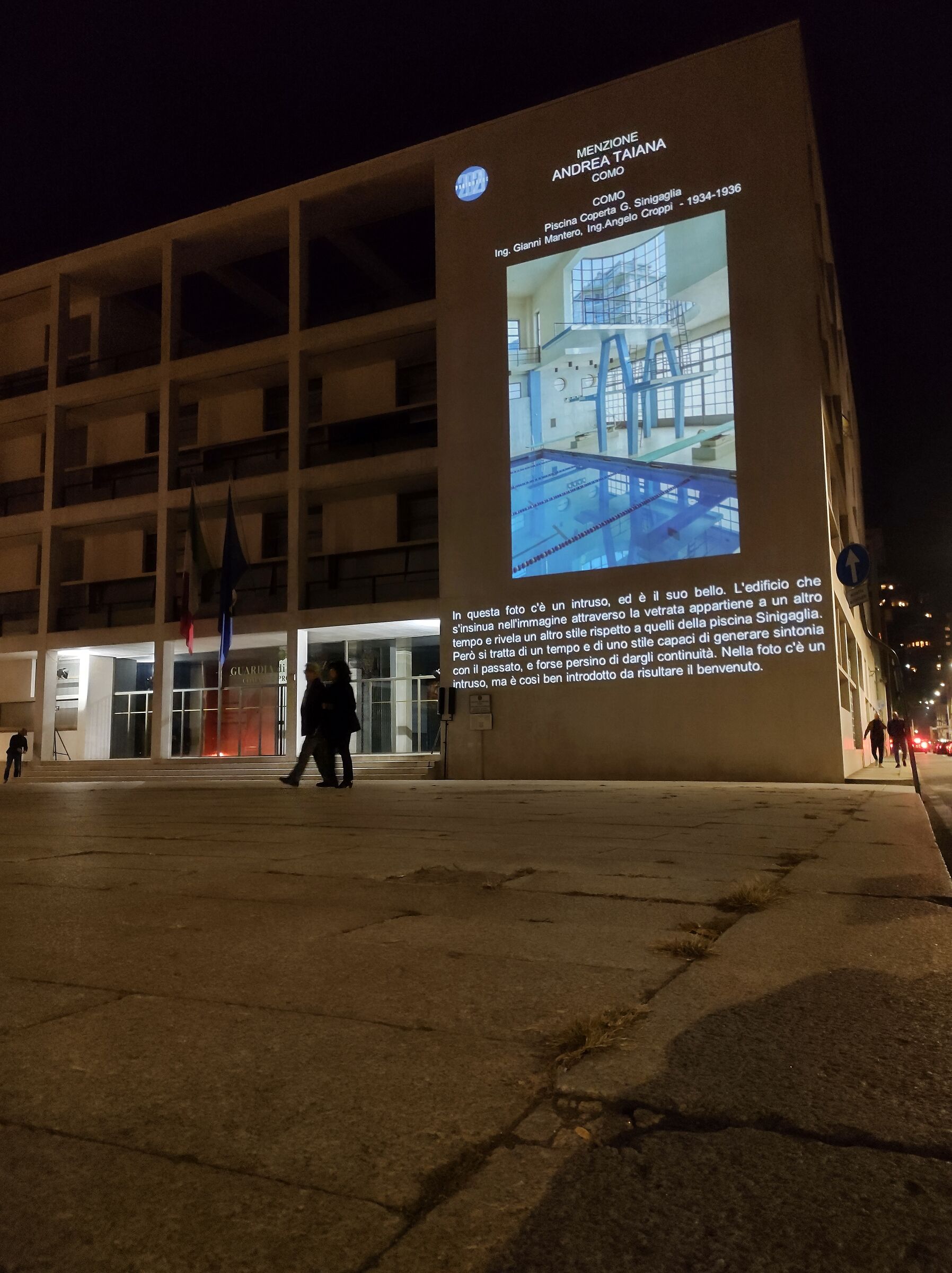 Swimming pool G.Sinigaglia mention PhotoMAARC projection 2