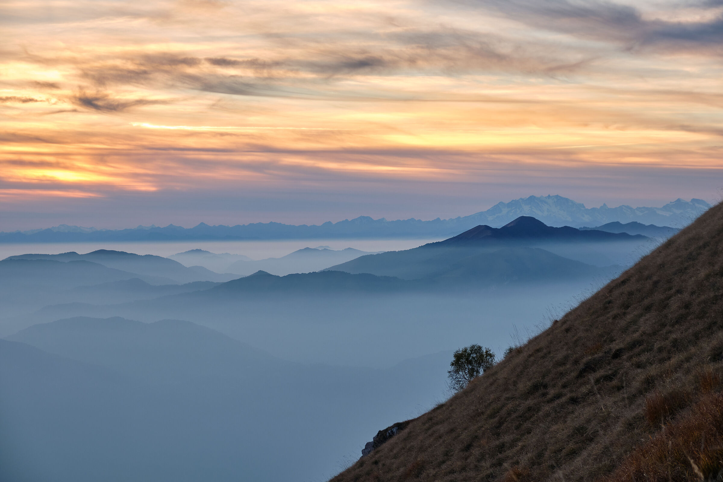 Sunset Alps from Grignetta