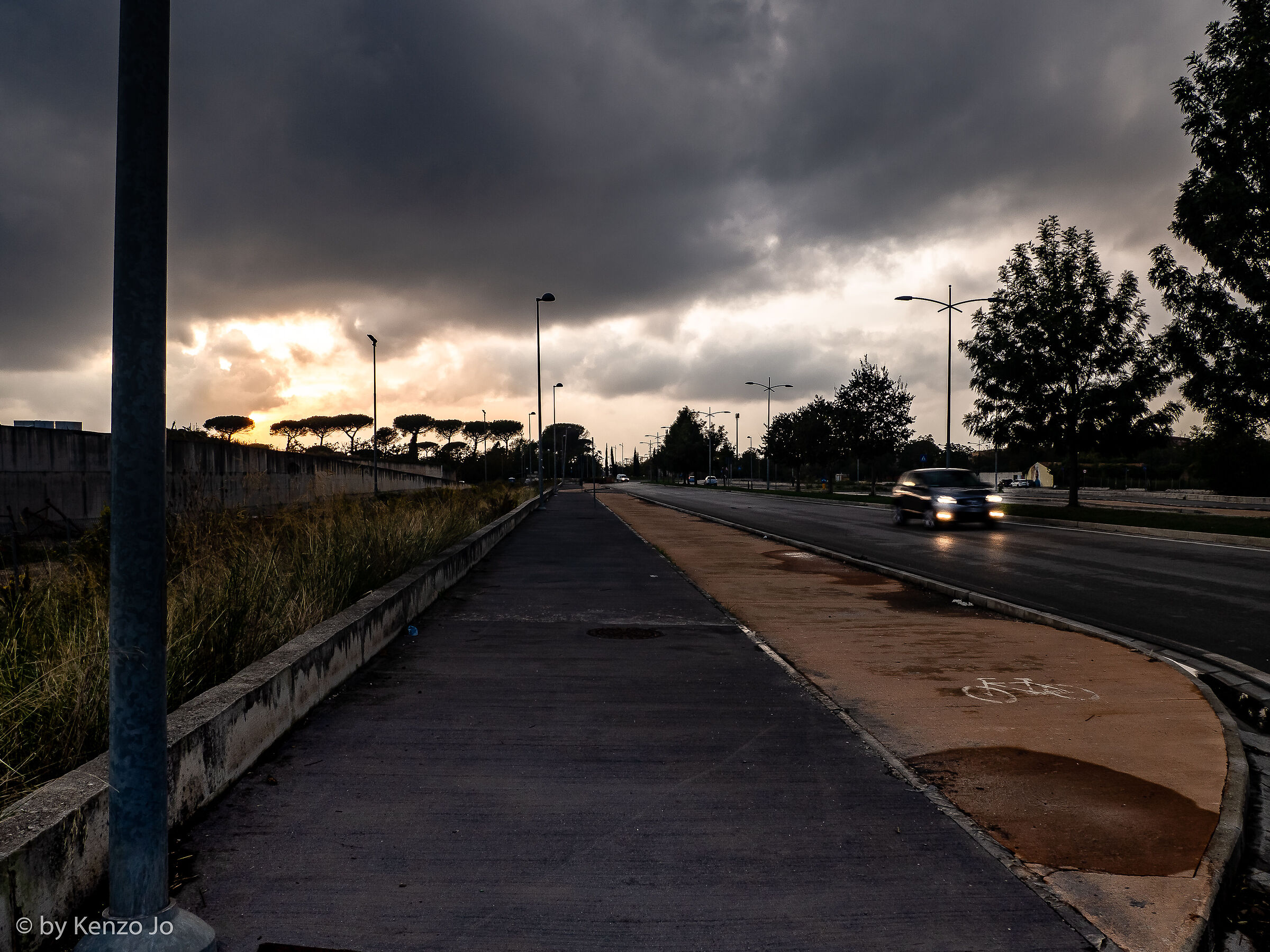 in a while it's dark...