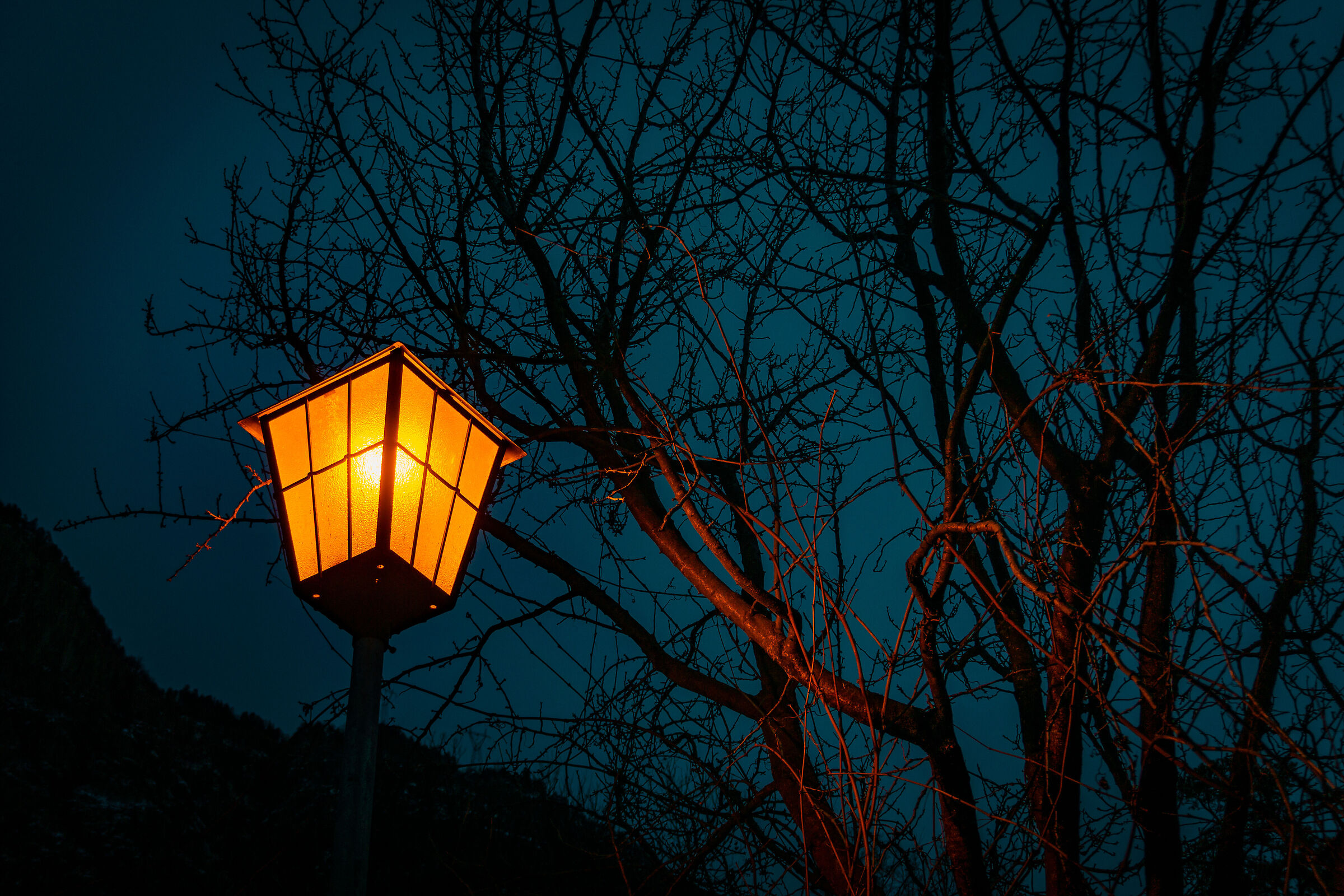 Street lamp at night