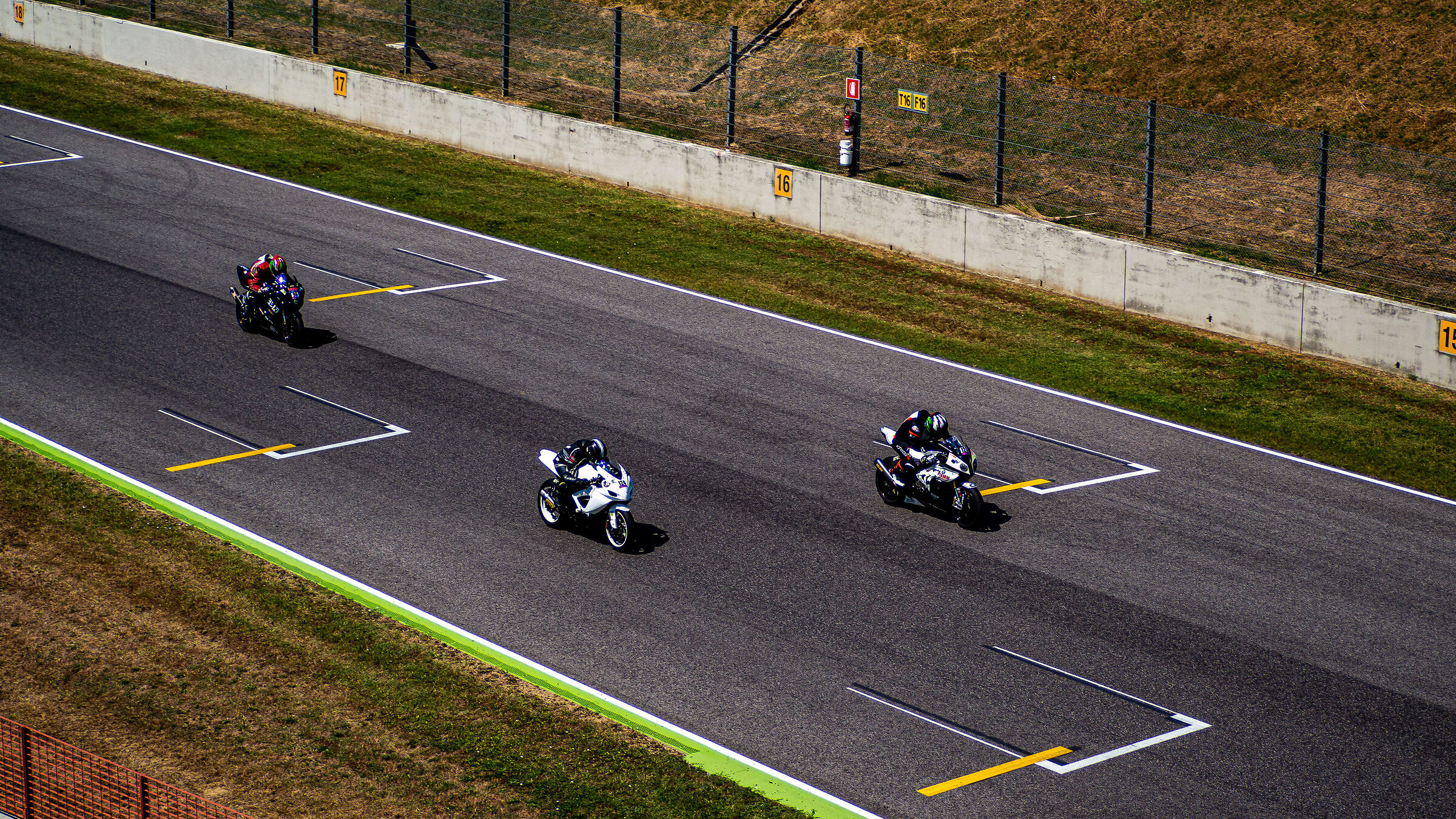Straight of the Mugello circuit paddocks
