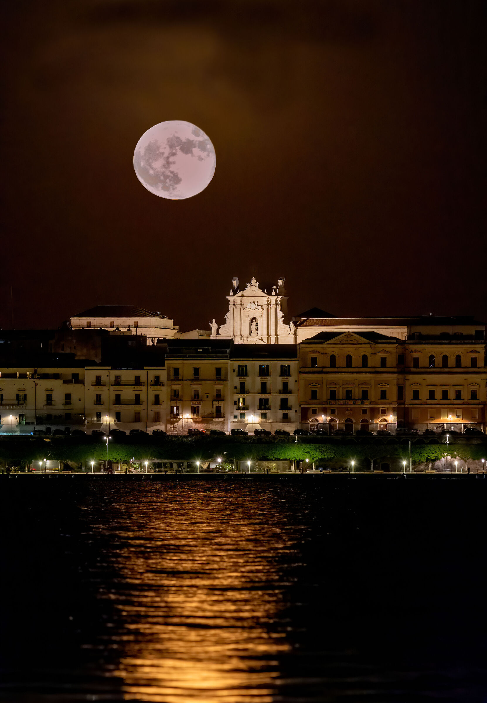 The Moon on the Cathedral of Syracuse