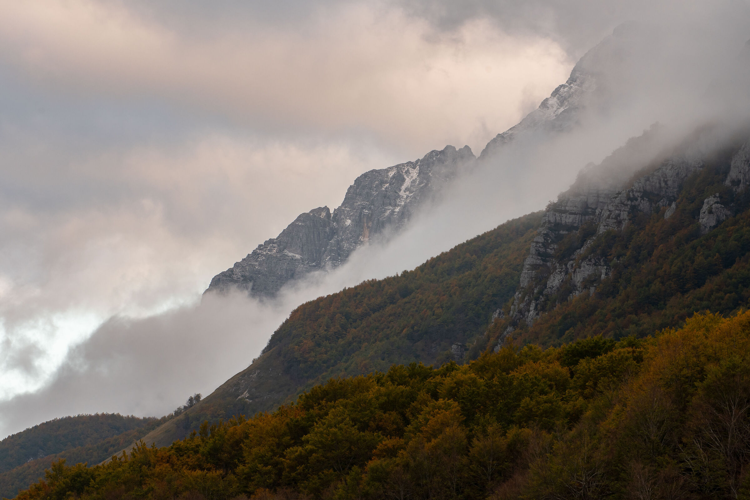 Autumn sunset in the realm of the god Sirente
